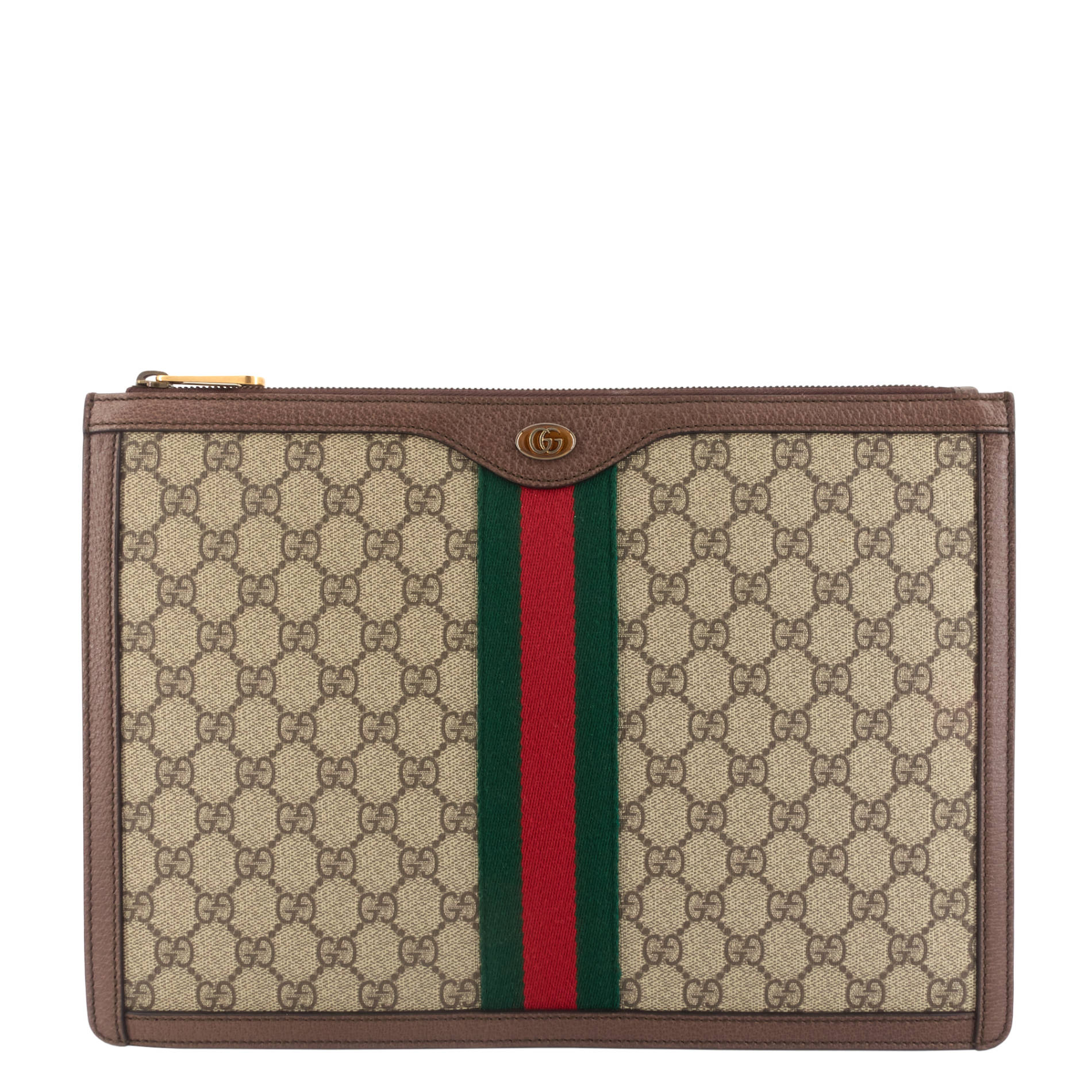 Gucci GG Supreme Canvas Web Ophidia Portfolio Pouch