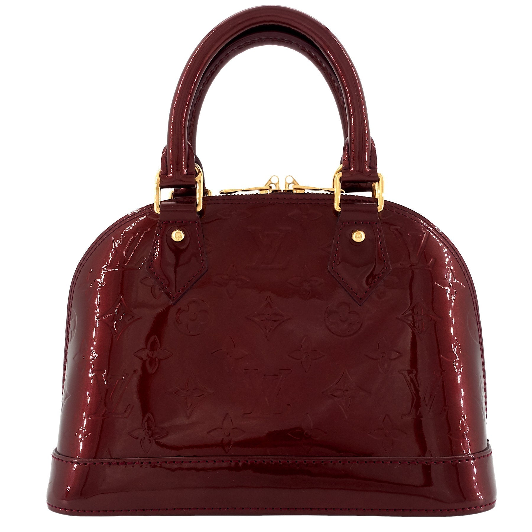 Louis Vuitto Alma BB Monogram Vernis Leather Bag