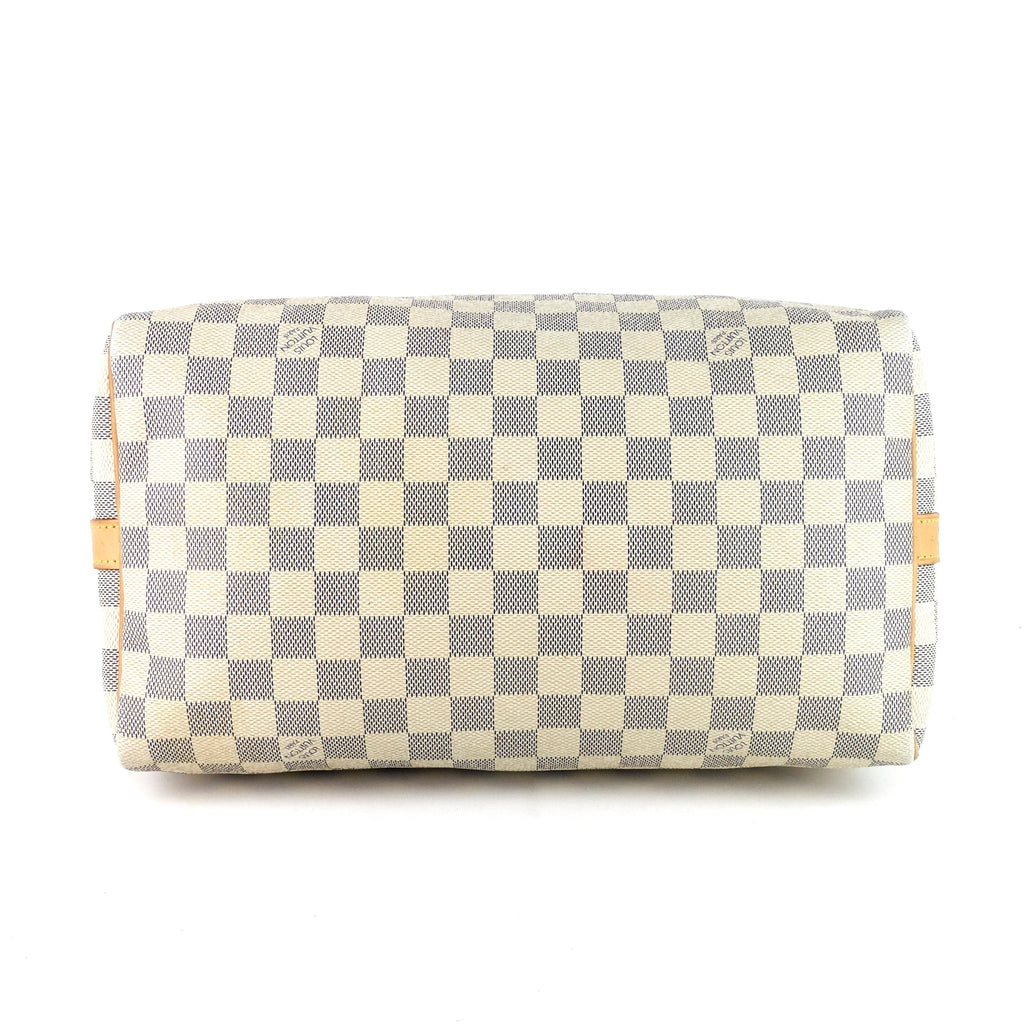 Louis Vuitto Speedy 30 Bandouliere Damier Azur Canvas Bag