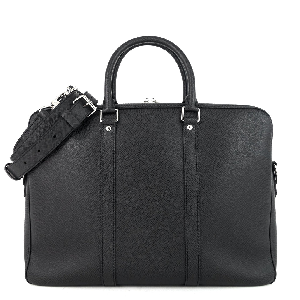 Louis Vuitto Porte-Documents Voyage PM Taiga Leather Briefcase Bag