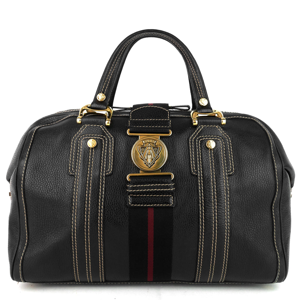 Gucci Aviatrix Large Leather Boston Bag