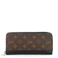 Louis Vuitto Zippy Monogram Macassar Canvas Vertical Bifold Wallet