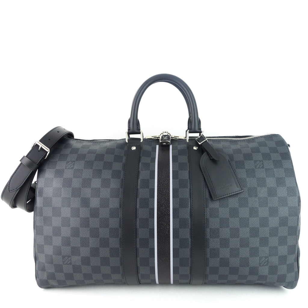 Louis Vuitto Keepall 45 BandouliÃ¨re My LV Heritage Damier Graphite Bag