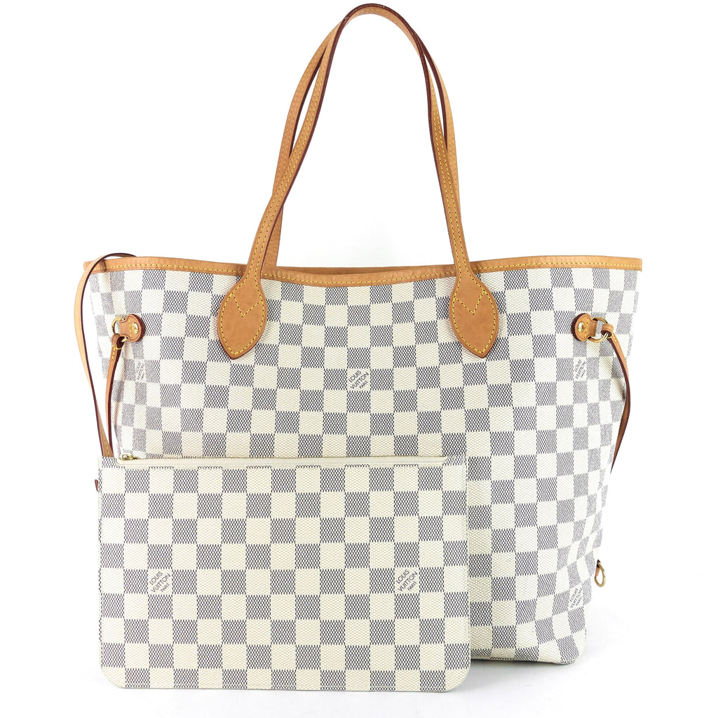 Louis Vuitto Neverfull MM Damier Azur Canvas Bag