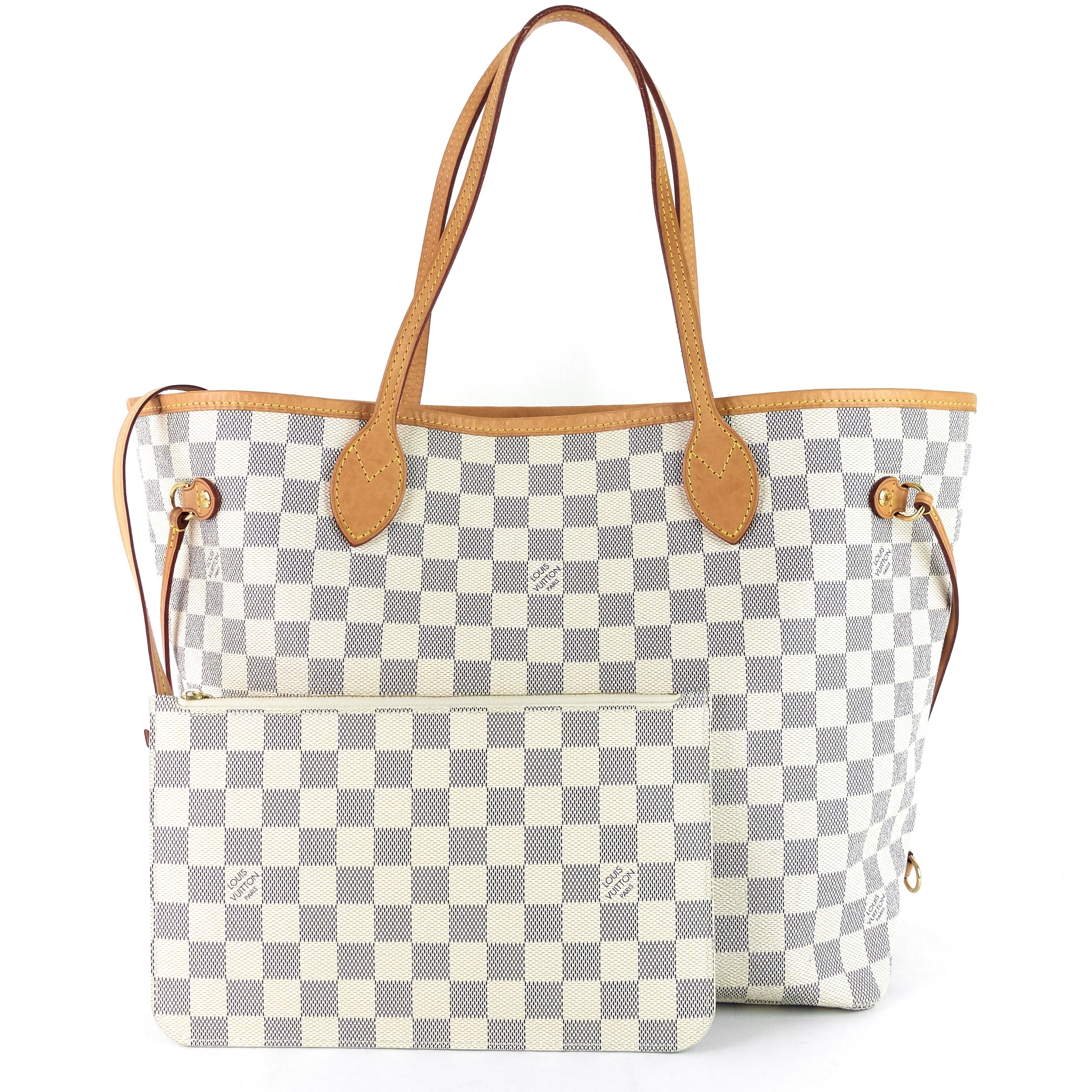 Louis Vuitto Neverfull MM Damier Azur Canvas Bag