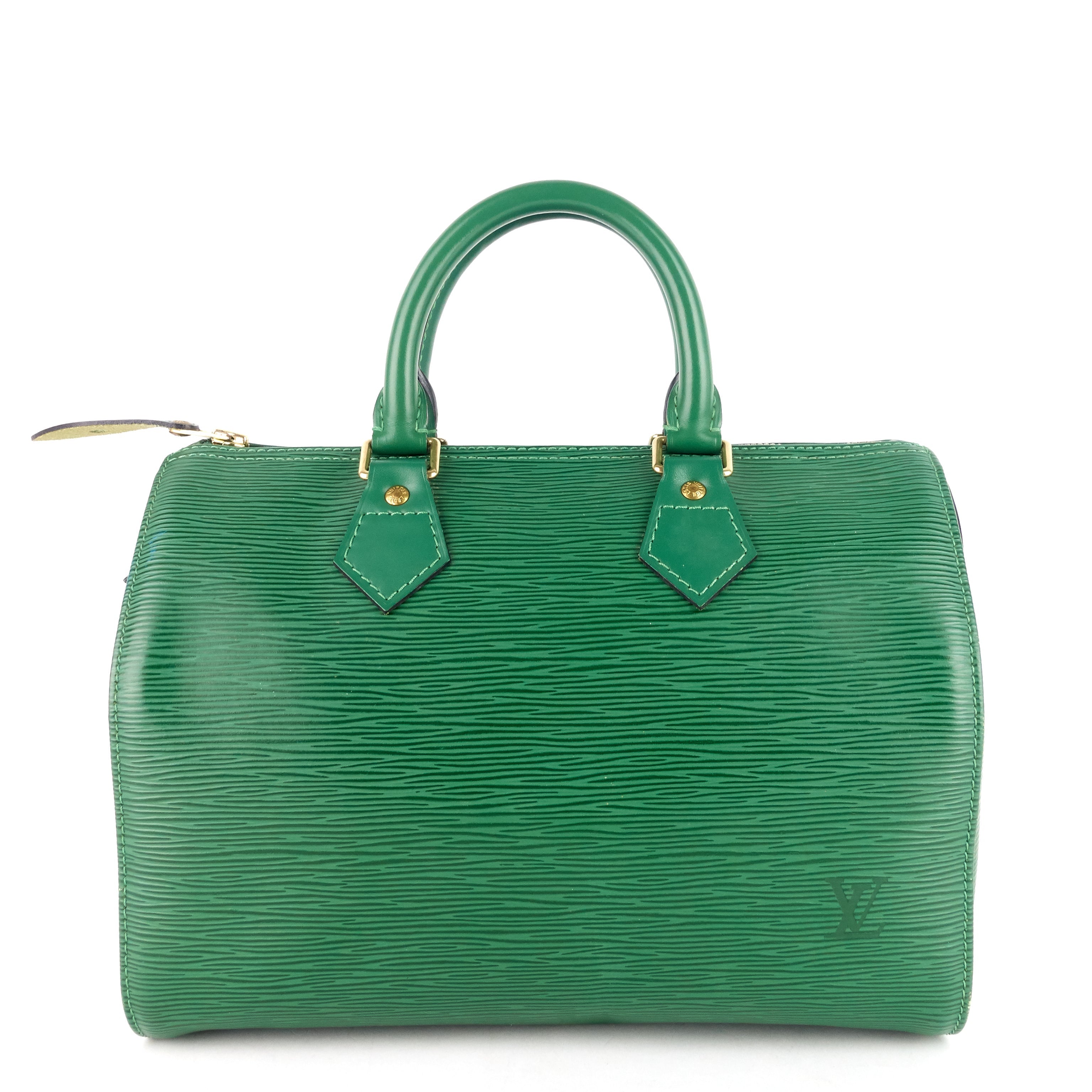 Louis Vuitto Speedy 25 Green Epi Leather Bag