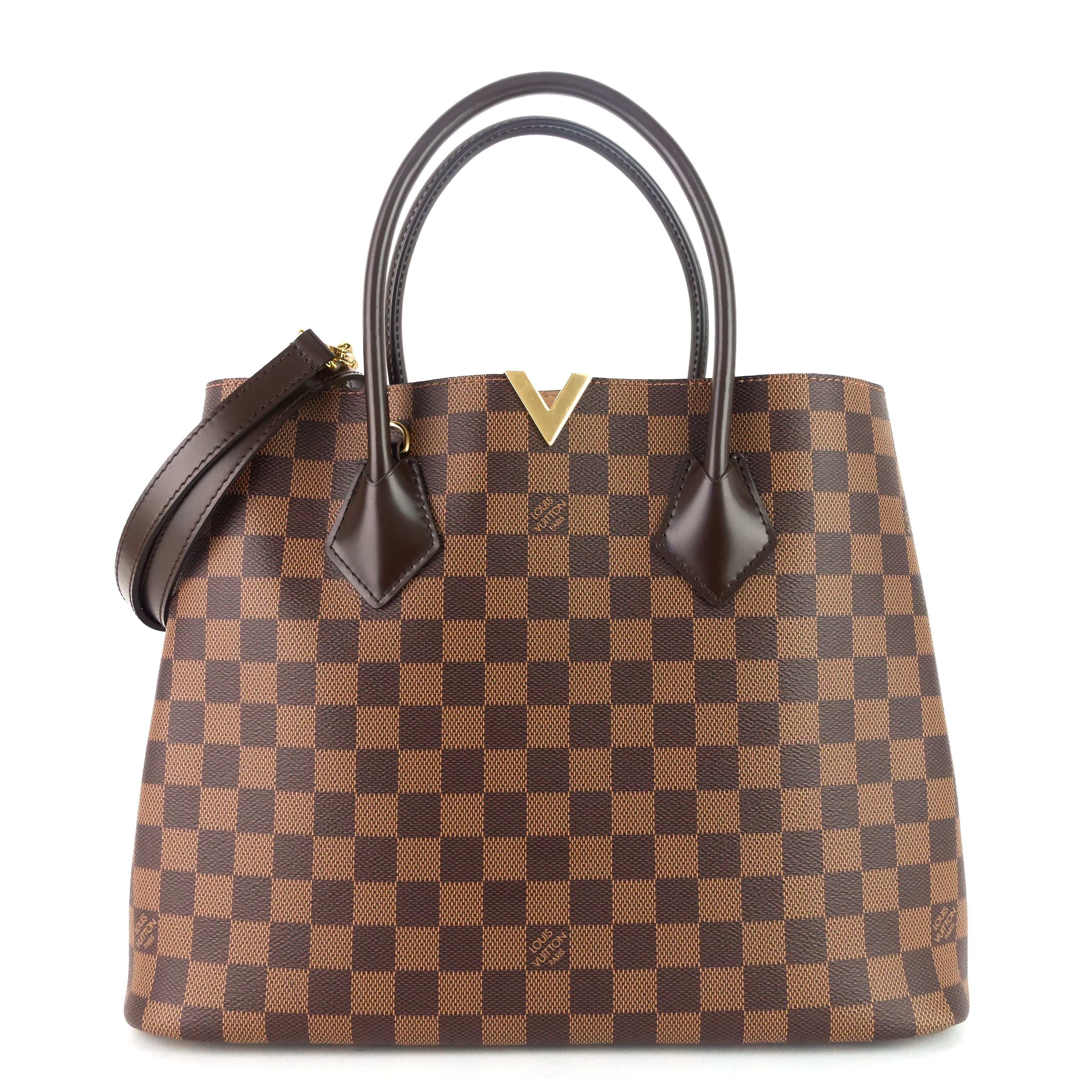 Louis Vuitto Kensington Damier Ebene Canvas Tote Bag