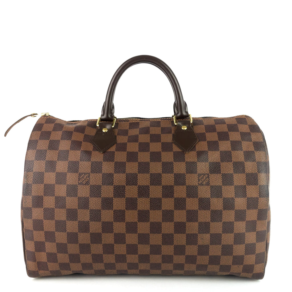 Louis Vuitto Speedy 35 Damier Ebene Canvas Bag