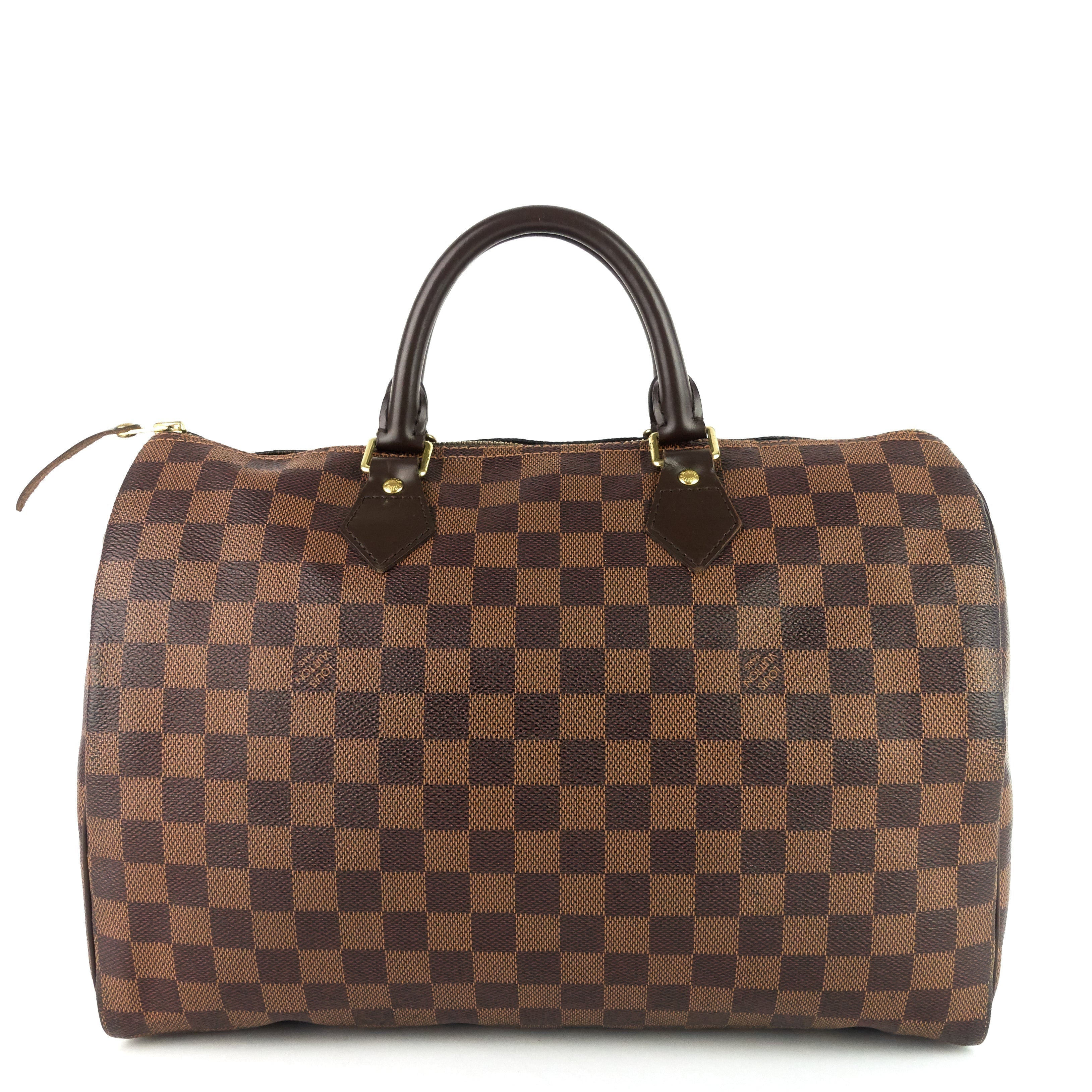Louis Vuitto Speedy 35 Damier Ebene Canvas Bag