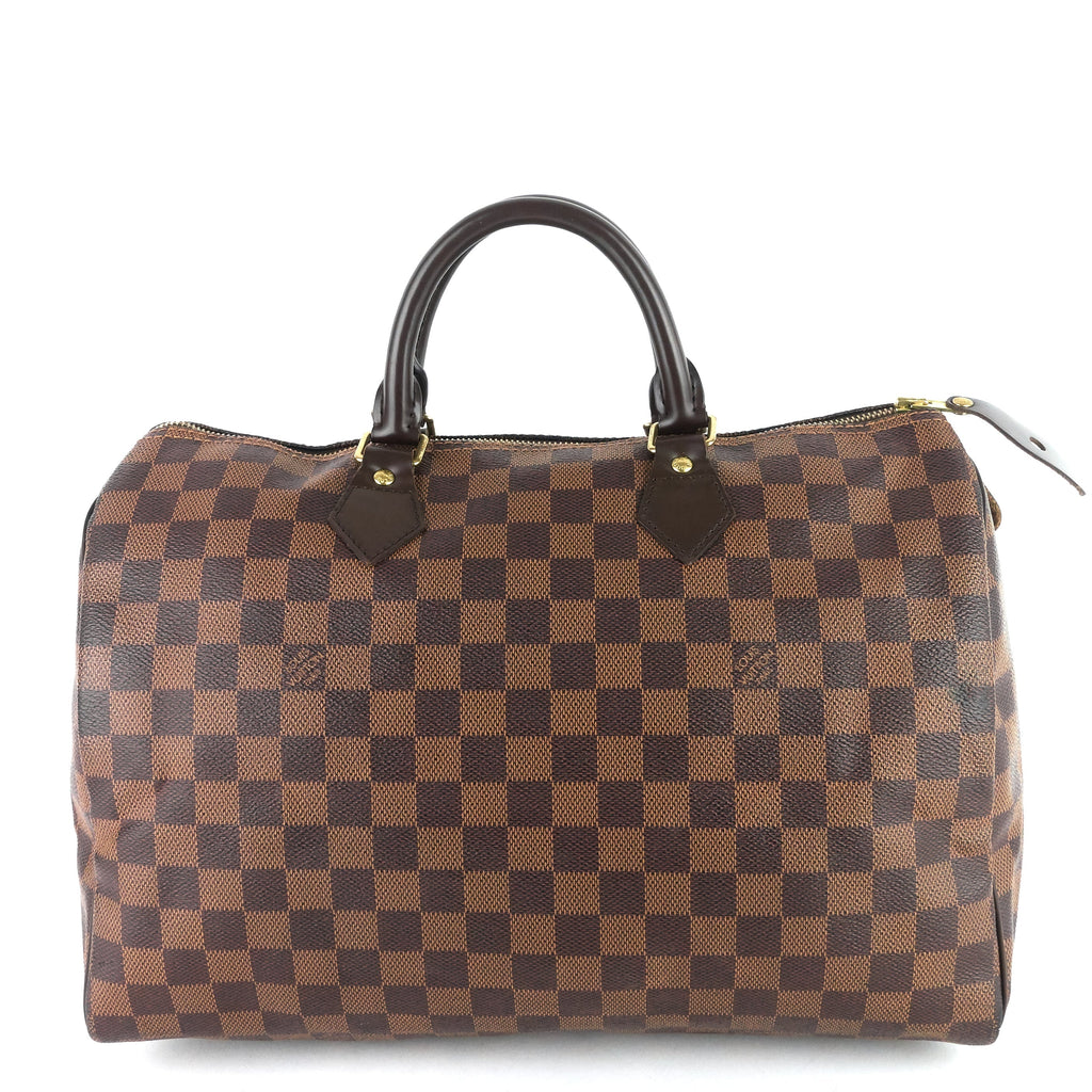 Louis Vuitto Speedy 35 Damier Ebene Canvas Bag