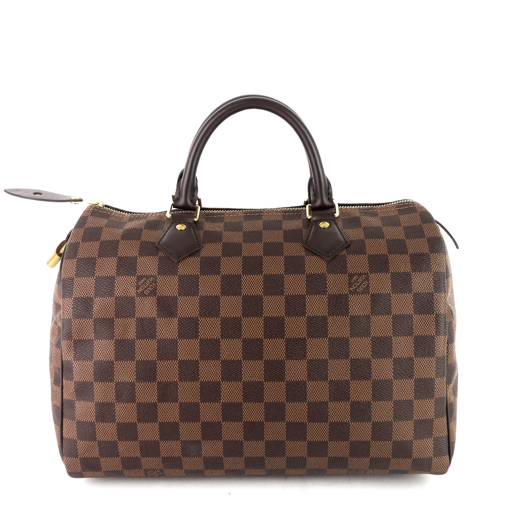 Louis Vuitto Speedy 30 Damier Ebene Canvas Bag