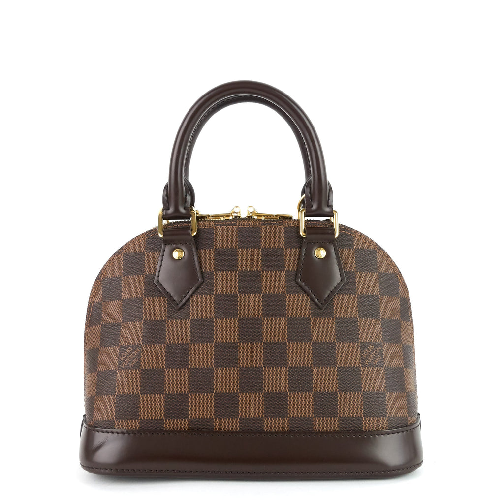Louis Vuitto Alma BB Damier Ebene Canvas Handbag