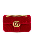 Gucci GG Marmont Mini Chevron Velvet Bag