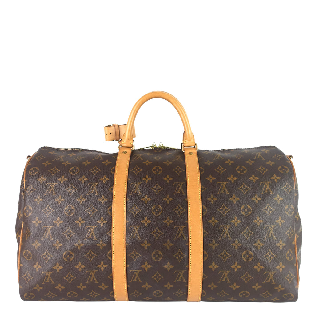 Louis Vuitto Keepall 50 BandouliÃ¨re Monogram Canvas Bag