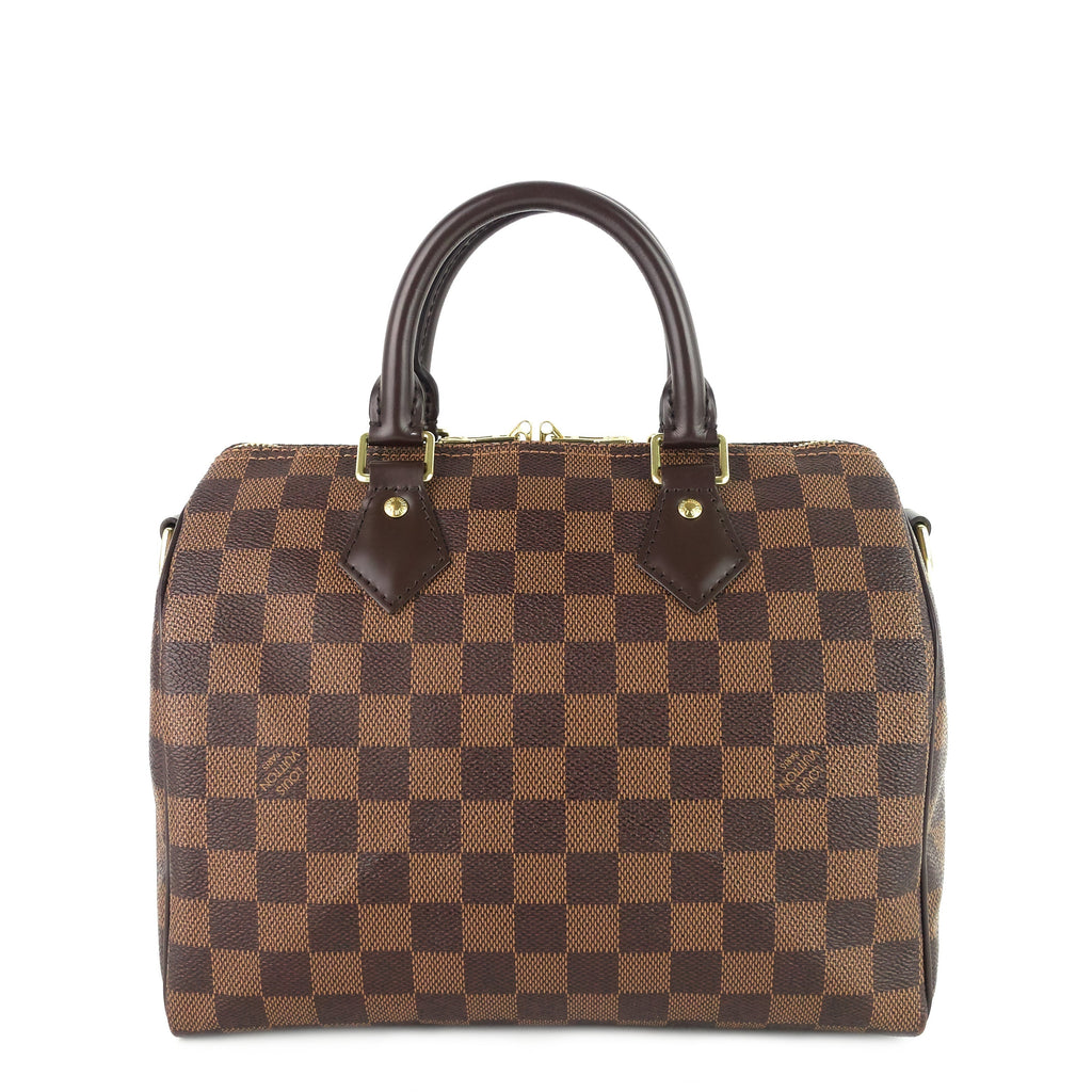 Louis Vuitto Speedy BandouliÃ¨re 25 Damier Ebene Canvas Bag