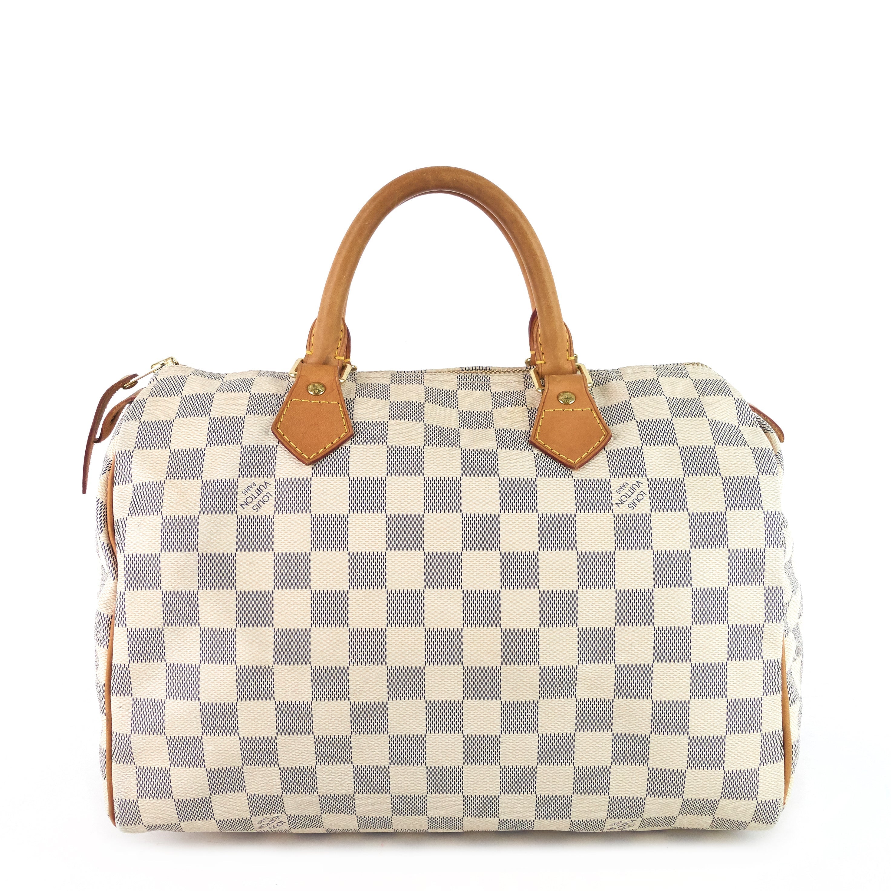 Louis Vuitto Speedy 30 Damier Azur Canvas Handbag