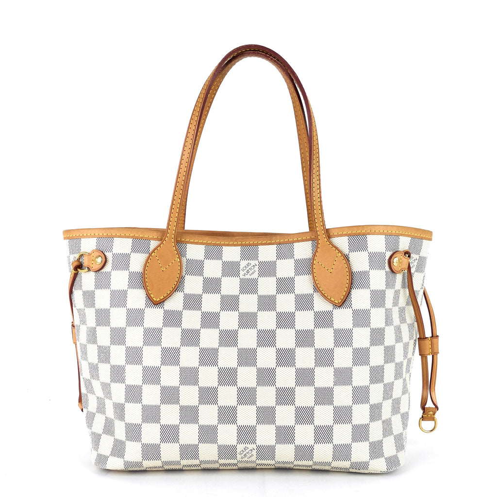 Louis Vuitto Neverfull PM Damier Azur Canvas Bag
