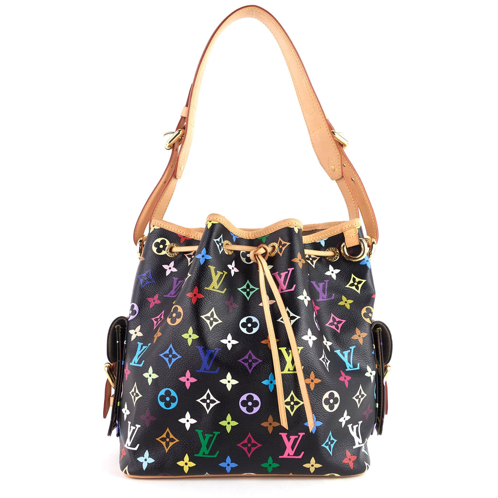 Louis Vuitto Petit NoÃ© Monogram Multicolore Canvas Bag
