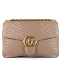 Gucci GG Marmont Large Chevron Leather Bag