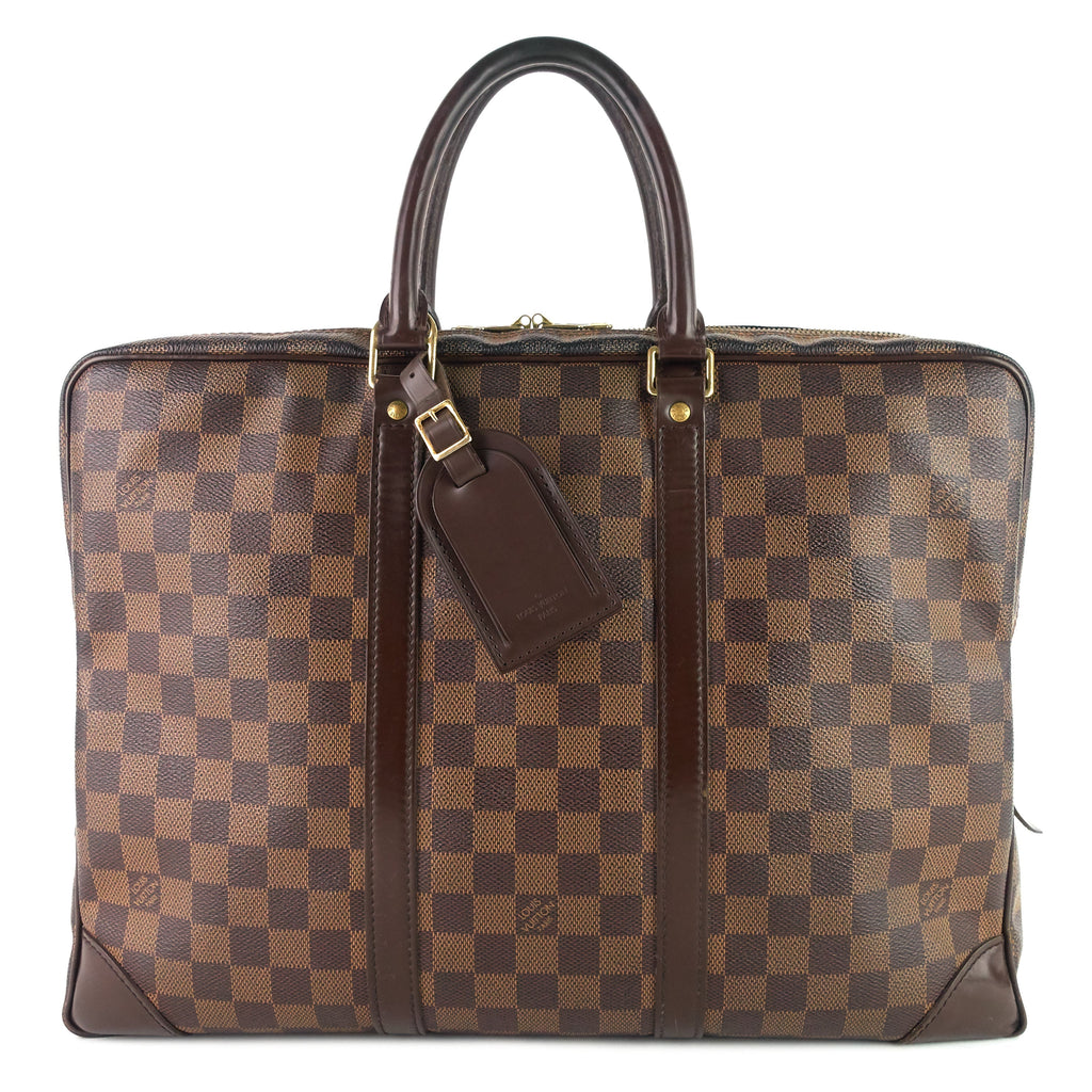 Louis Vuitto Porte-Documents Voyage GM Damier Ebene Canvas Briefcase Bag
