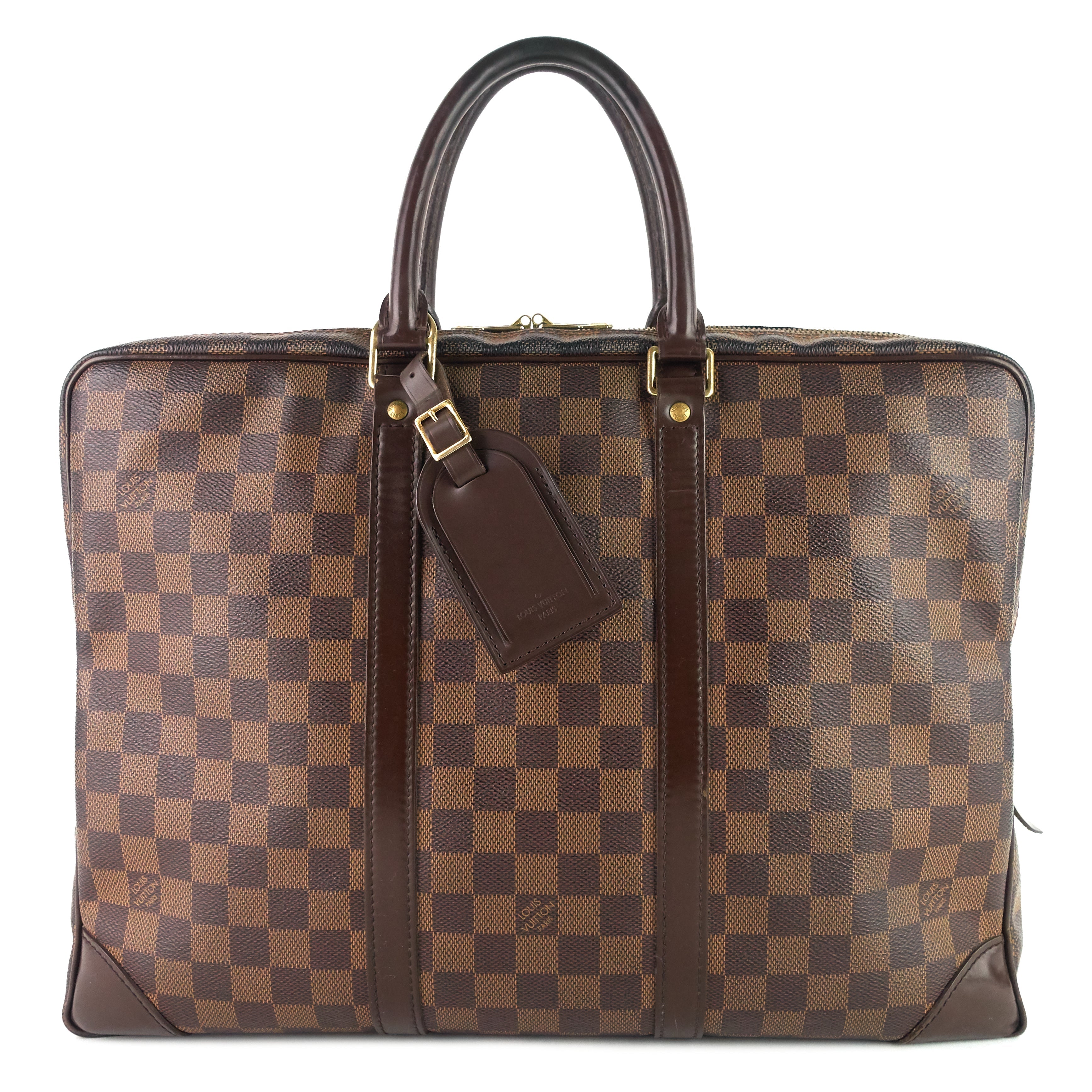 Louis Vuitto Porte-Documents Voyage GM Damier Ebene Canvas Briefcase Bag
