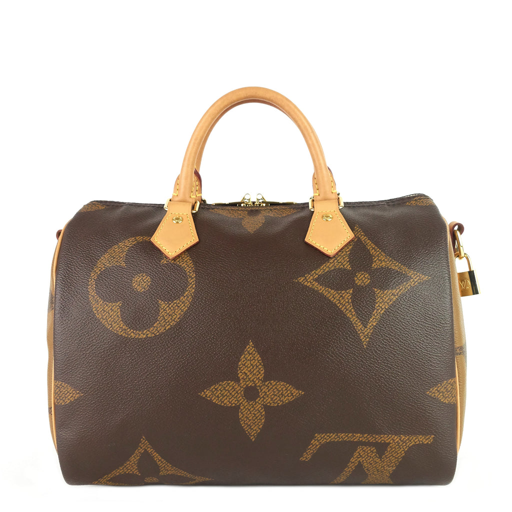 Louis Vuitto Speedy BandouliÃ¨re 30 Monogram Giant Reverse Canvas Bag