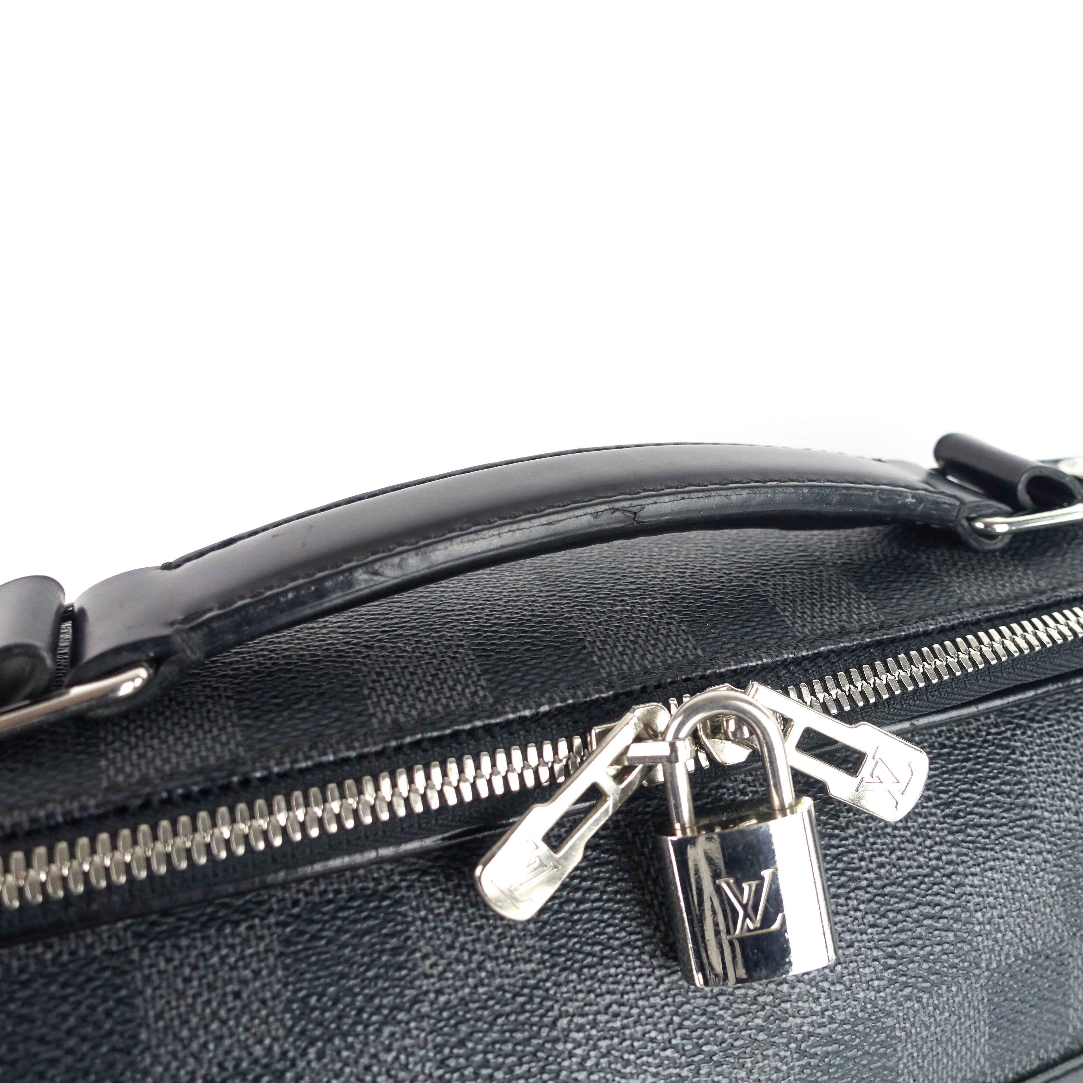 Louis Vuitto Steeve Damier Graphite Canvas Briefcase Bag