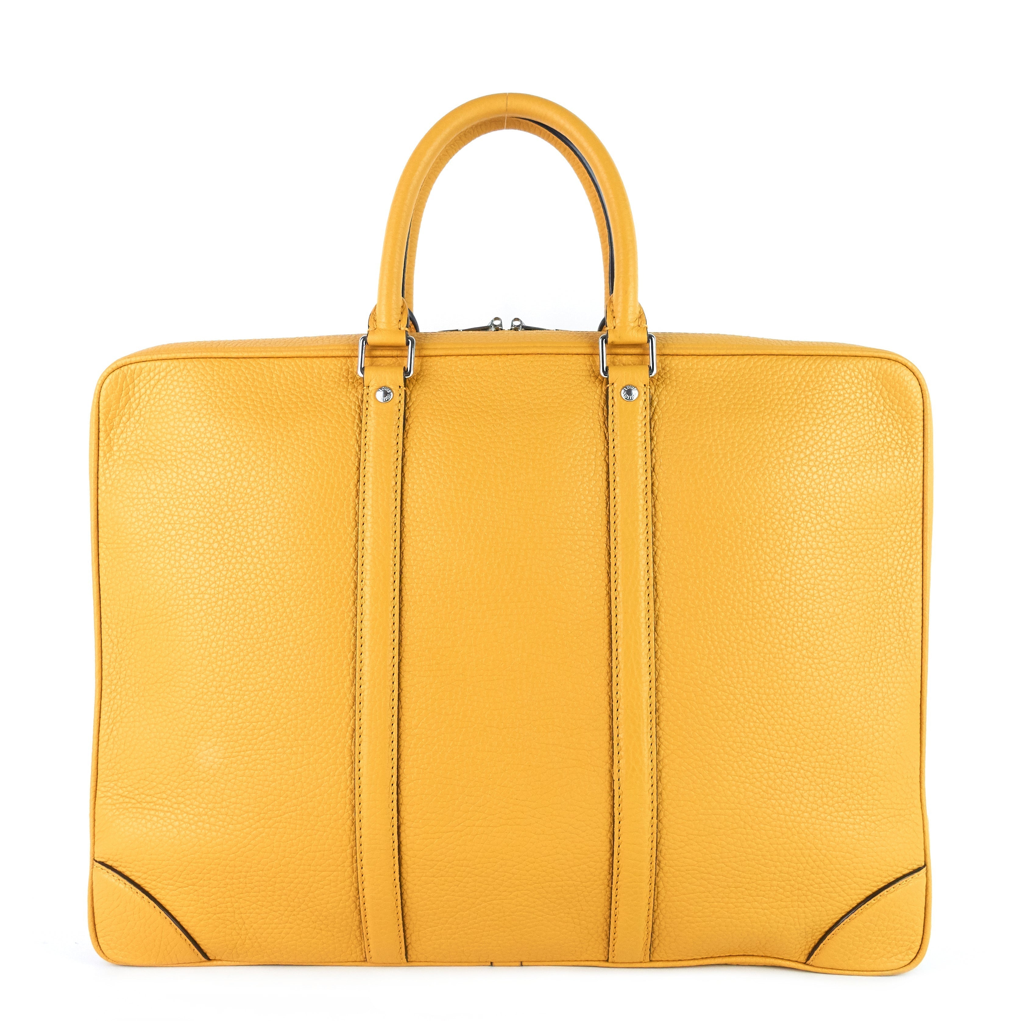Louis Vuitto Porte-Documents Voyage PM Yellow Taurillon Leather Briefcase Bag
