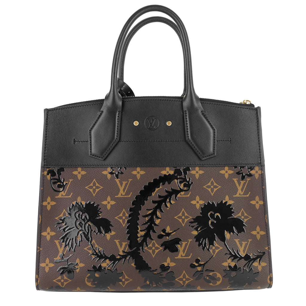 Louis Vuitto City Steamer MM Monogram Blossom Canvas Bag