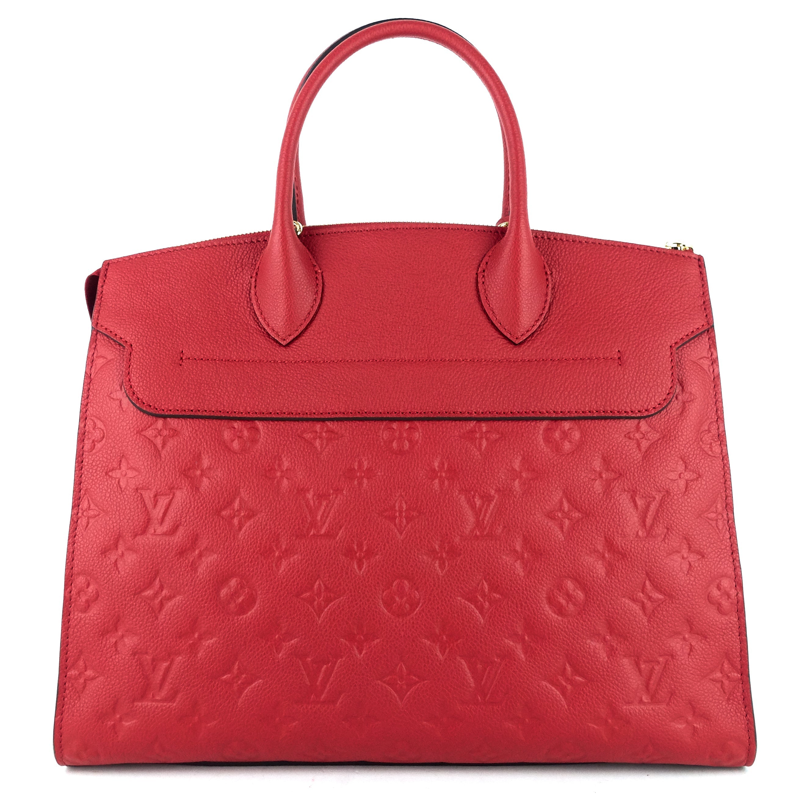 Louis Vuitto Pont-Neuf GM Red Monogram Empreinte Leather Bag