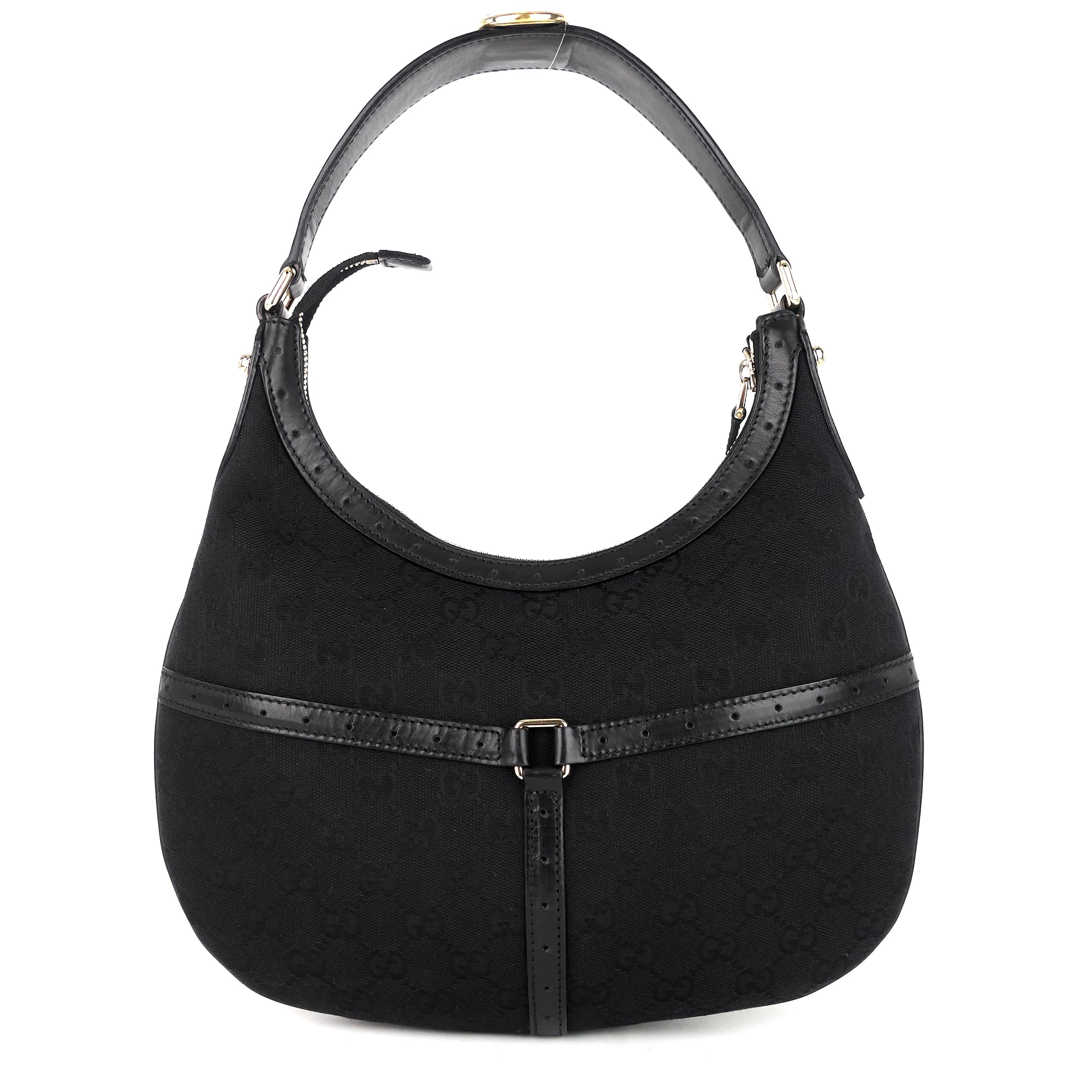 Gucci Web Reins GG Canvas Hobo Bag