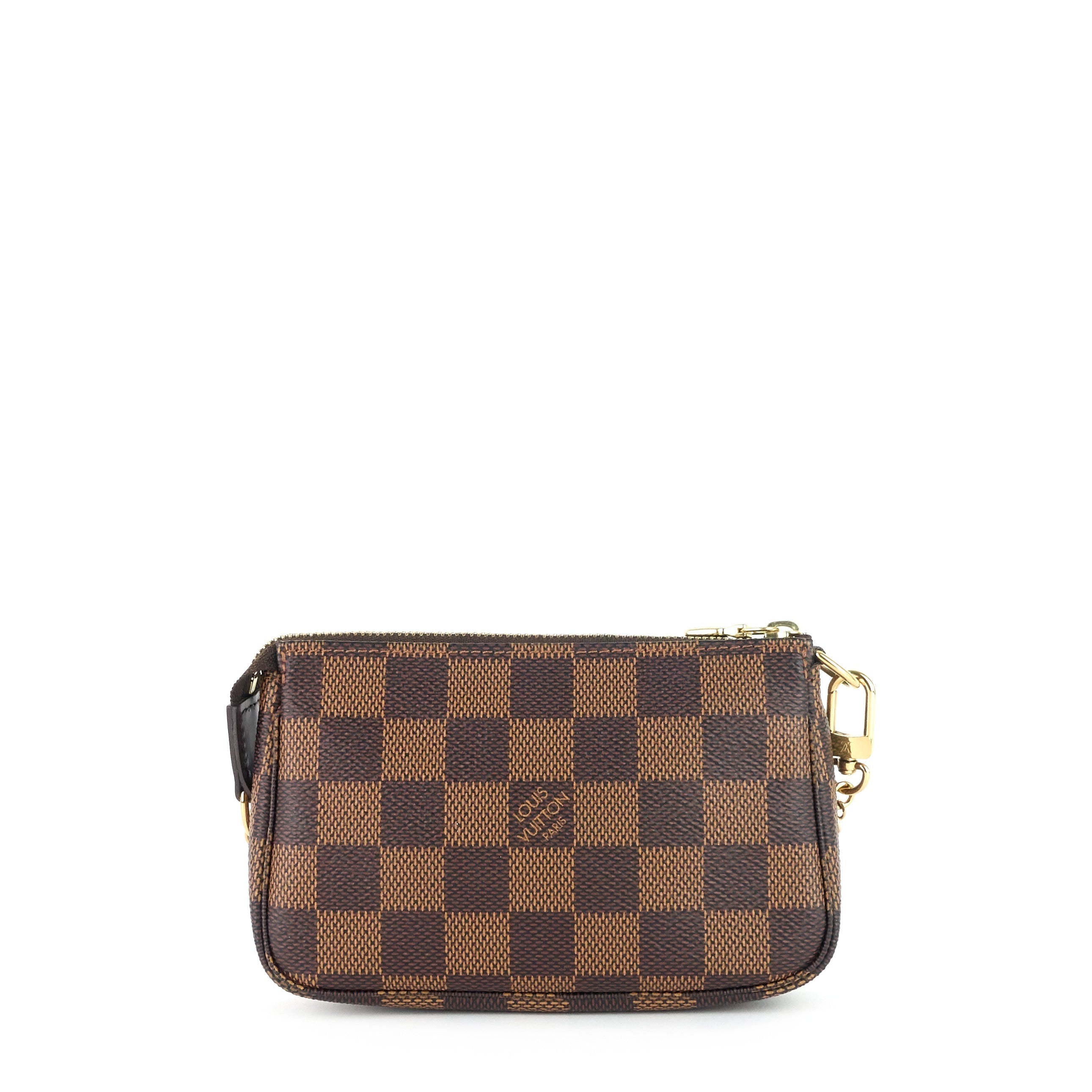 Louis Vuitto Pochette Accessoires Mini Damier Ebene Canvas Bag