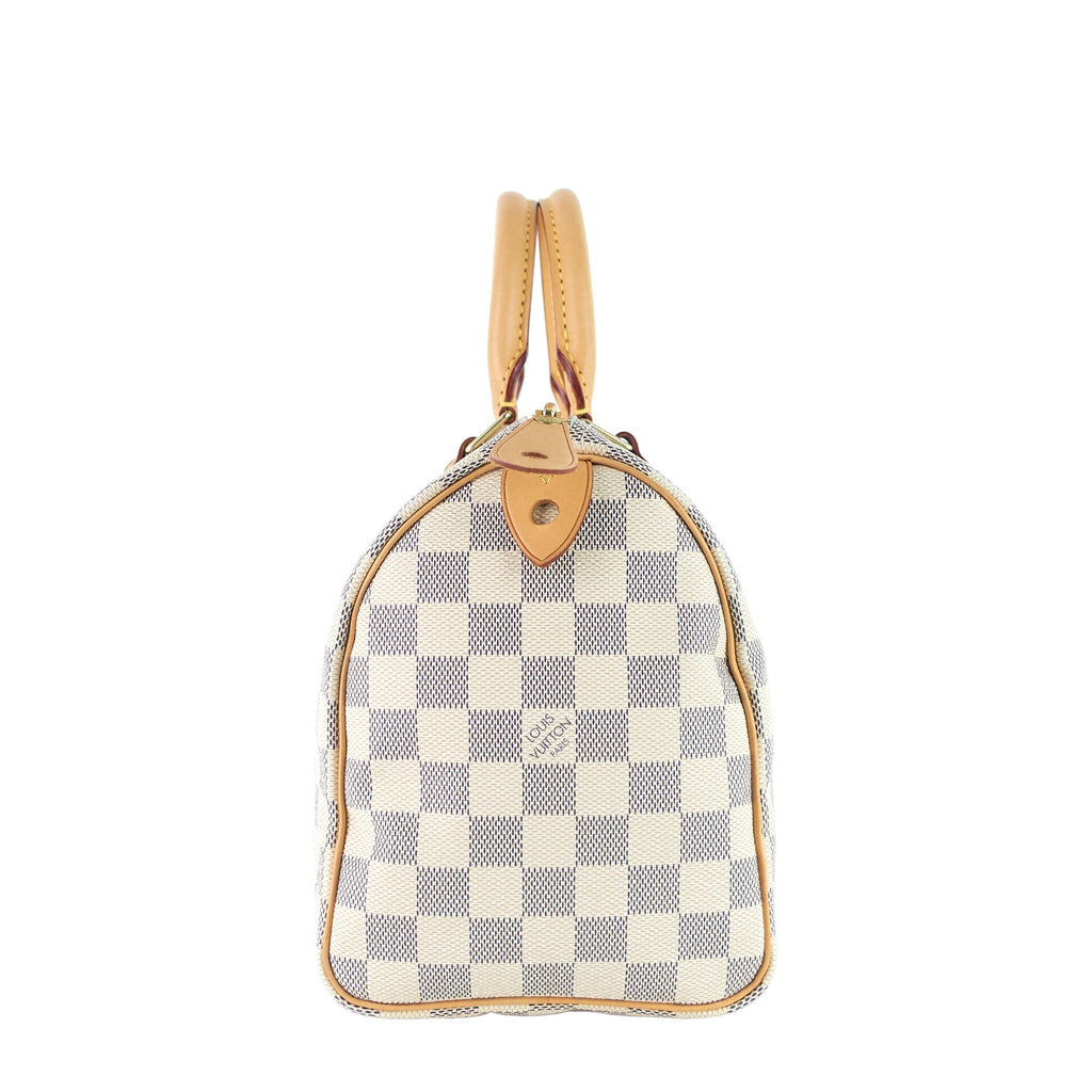 Louis Vuitto Speedy 25 Damier Azur Canvas Bag