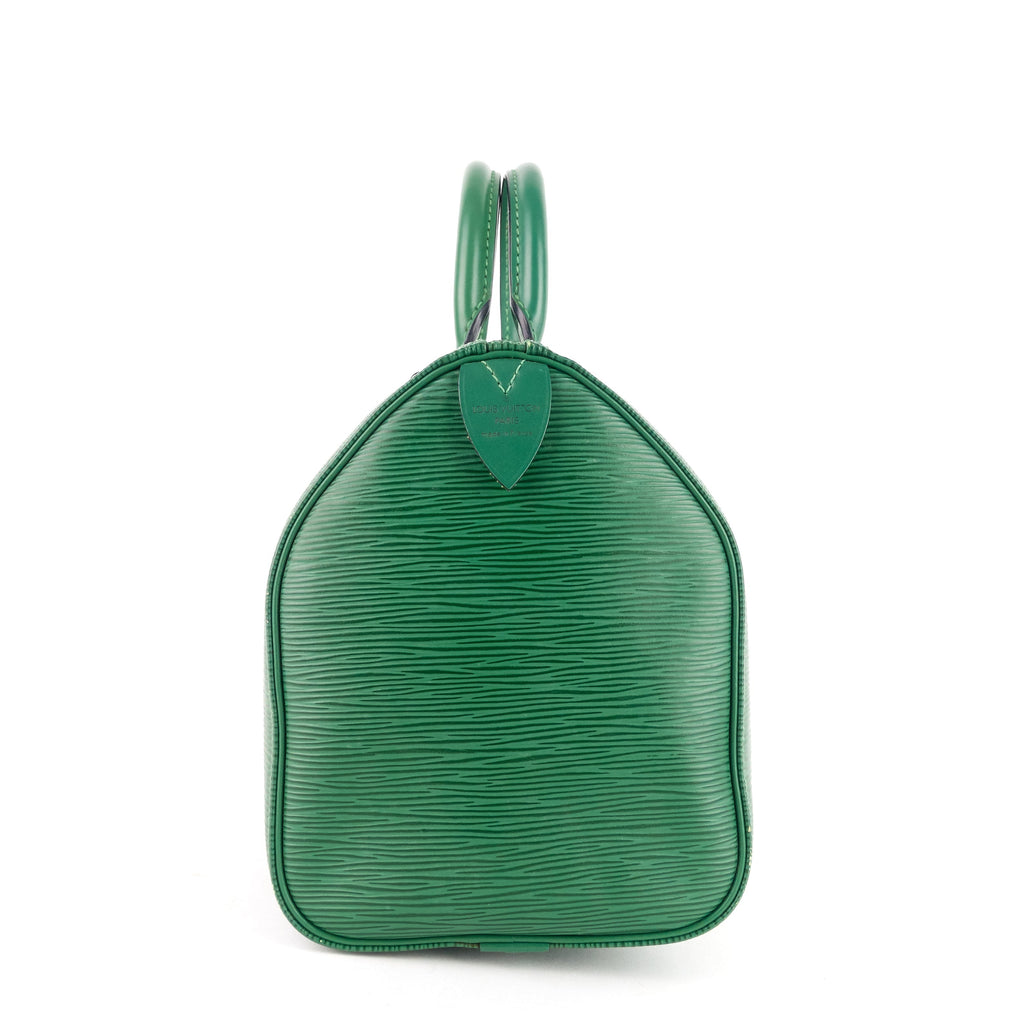 Louis Vuitto Speedy 25 Green Epi Leather Bag