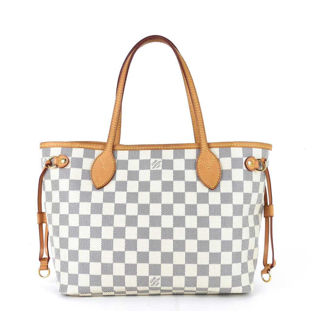 Louis Vuitto Neverfull PM Damier Azur Canvas Bag