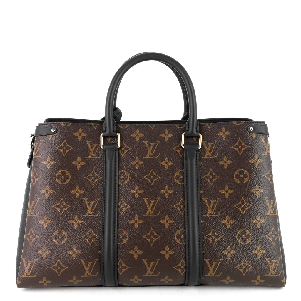 Louis Vuitto Soufflot MM Monogram Canvas and Coloured Leather Bag