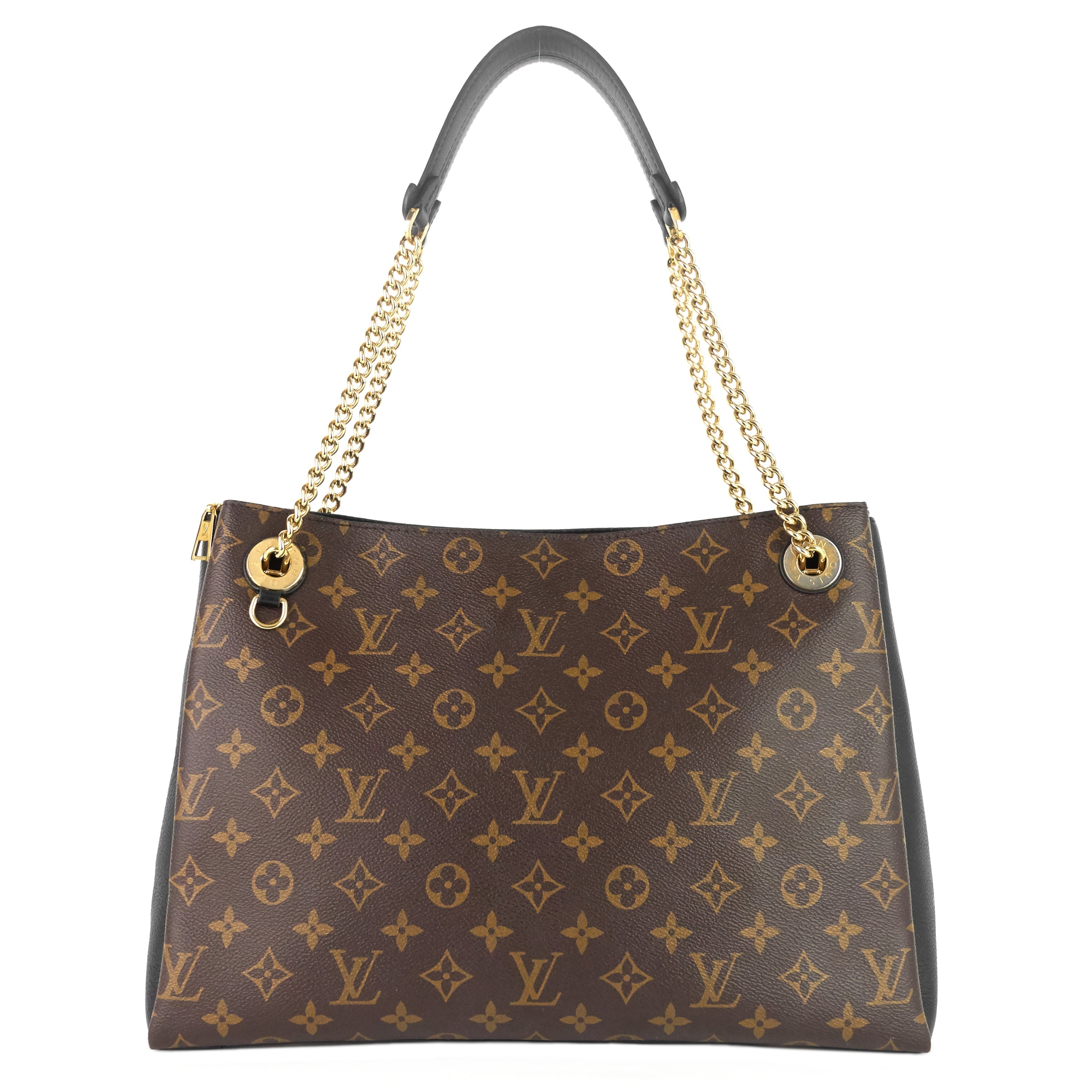 Louis Vuitto SurÃ¨ne MM Monogram Canvas and Calfskin Leather Tote Bag