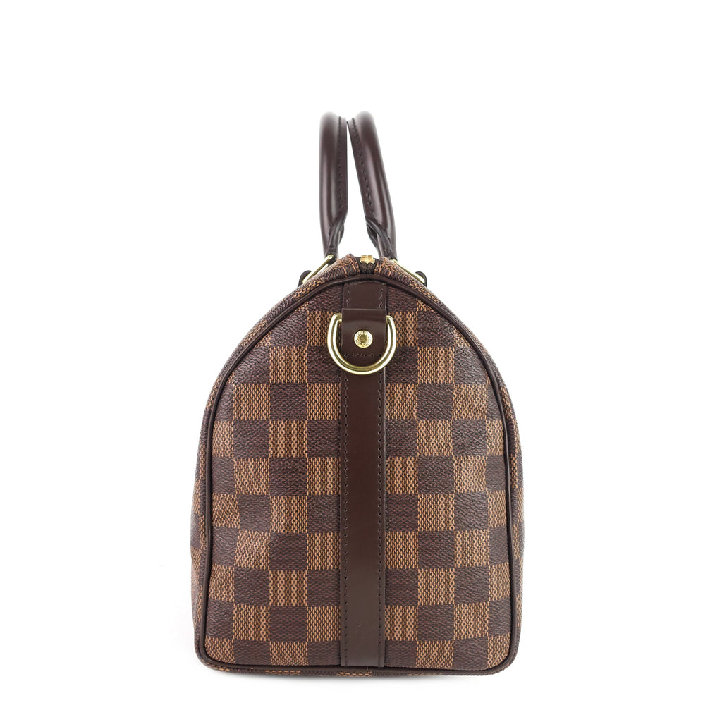 Louis Vuitto Speedy BandouliÃ¨re 25 Damier Ebene Canvas Bag
