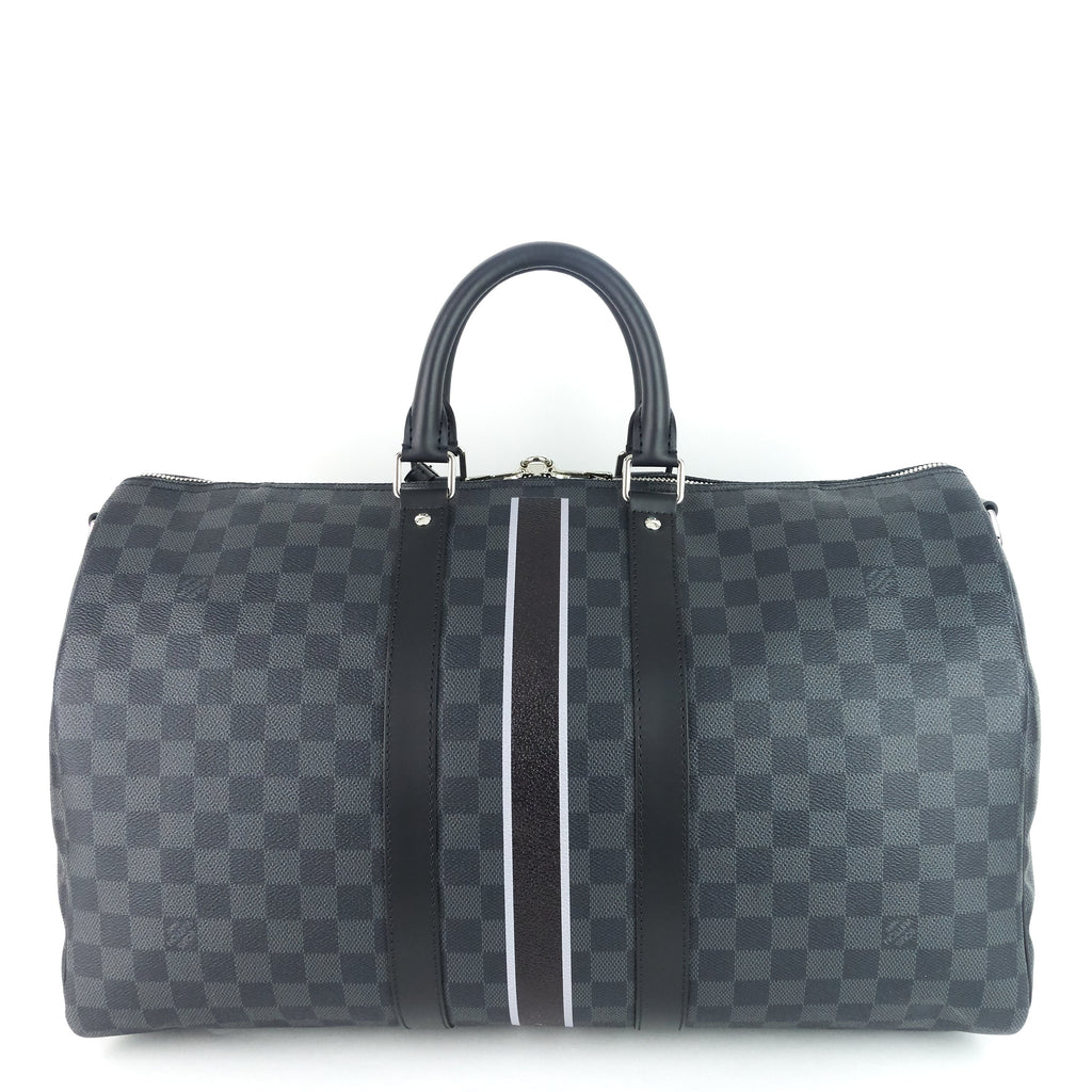 Louis Vuitto Keepall 45 BandouliÃ¨re My LV Heritage Damier Graphite Bag