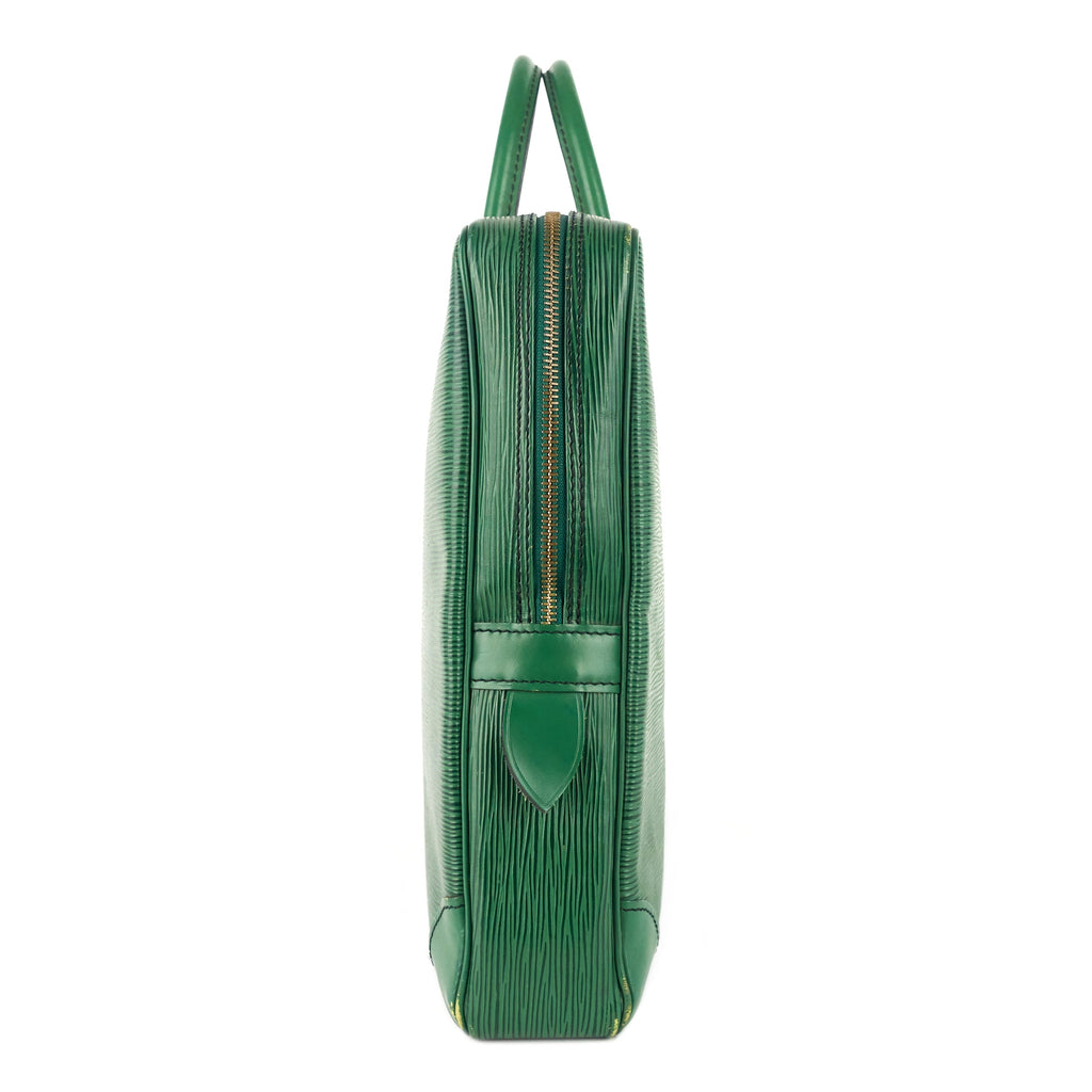 Louis Vuitto Porte-Documents Voyage Green Epi Leather Briefcase Bag