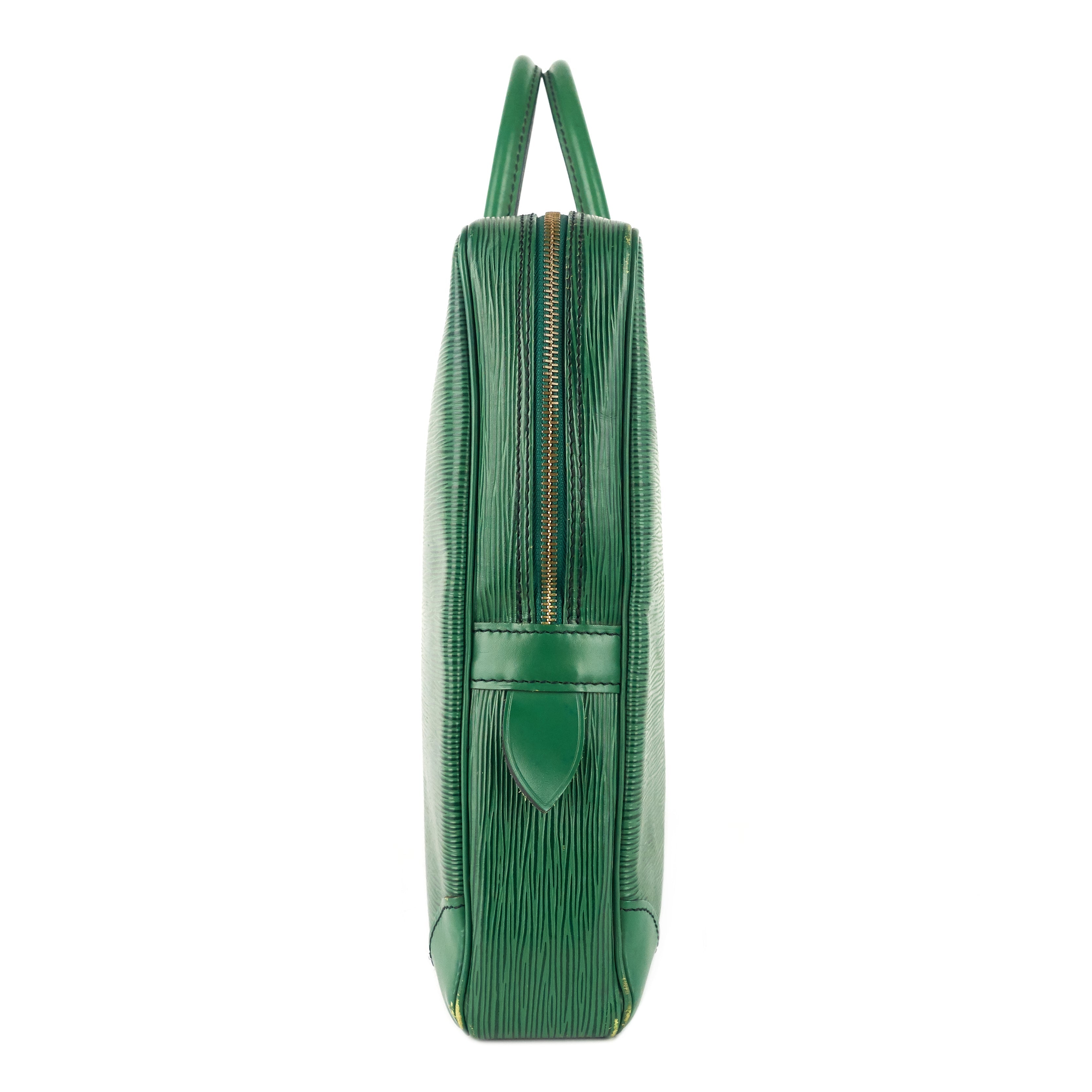 Louis Vuitto Porte-Documents Voyage Green Epi Leather Briefcase Bag