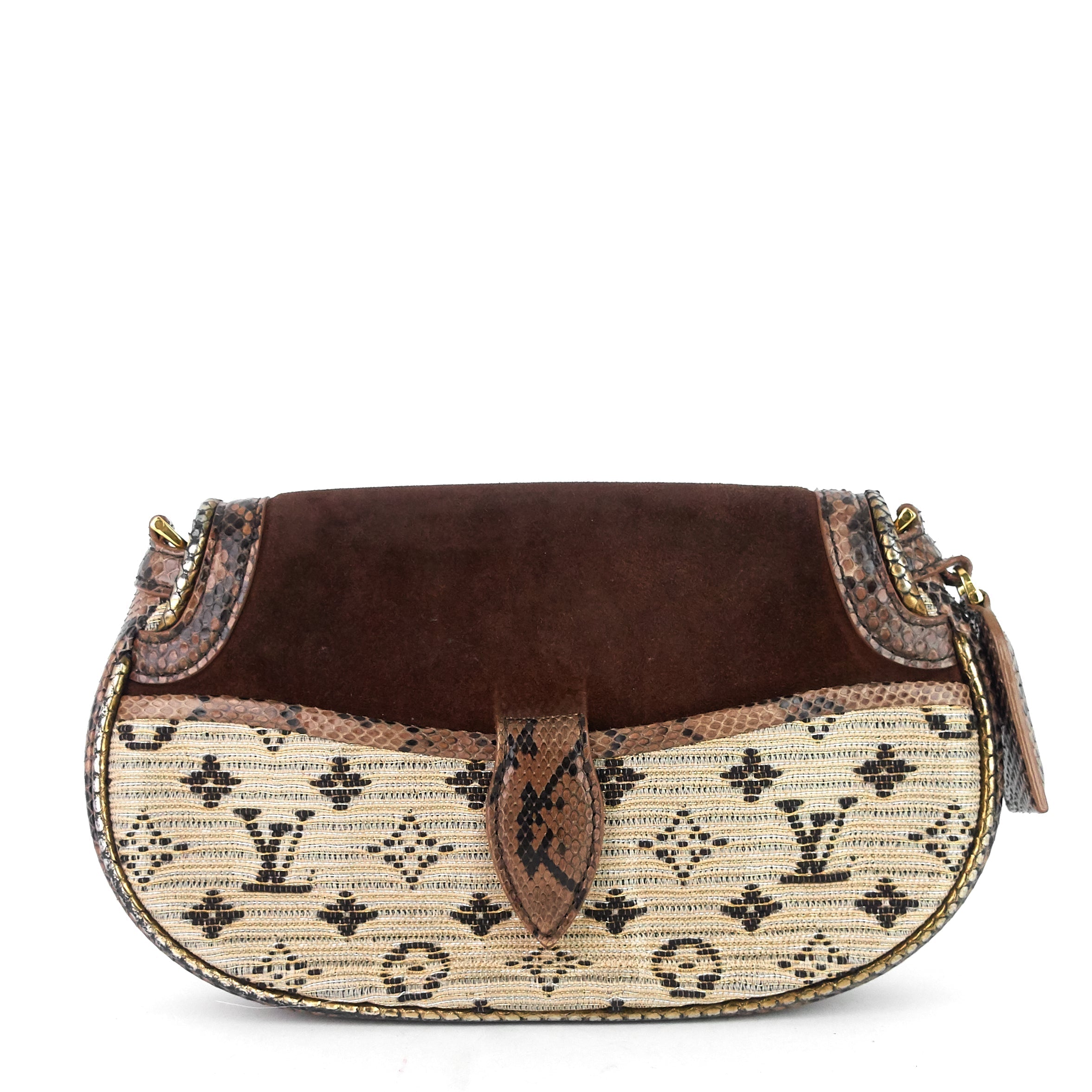 Louis Vuitto Empire Levant Suede and Python Bag