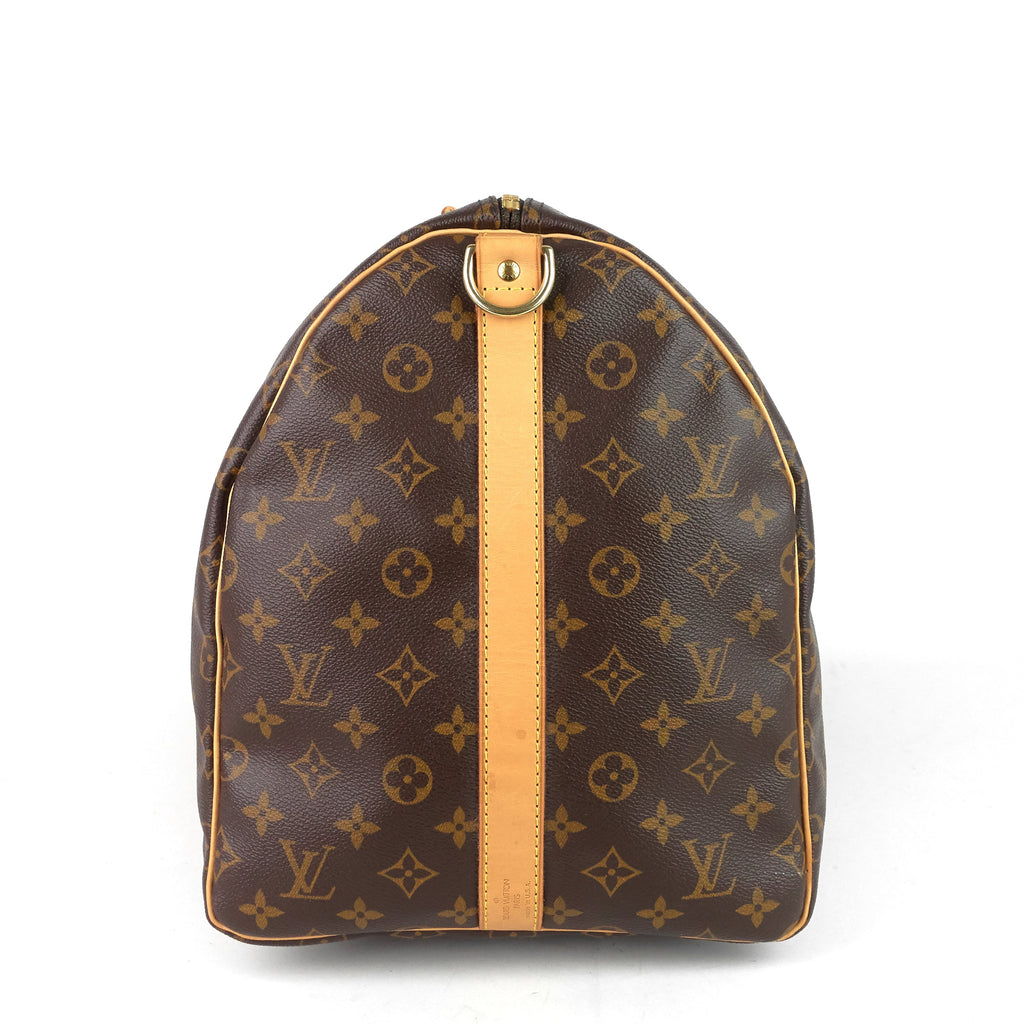 Louis Vuitto Keepall Bandouliere 55 Monogram Canvas Bag