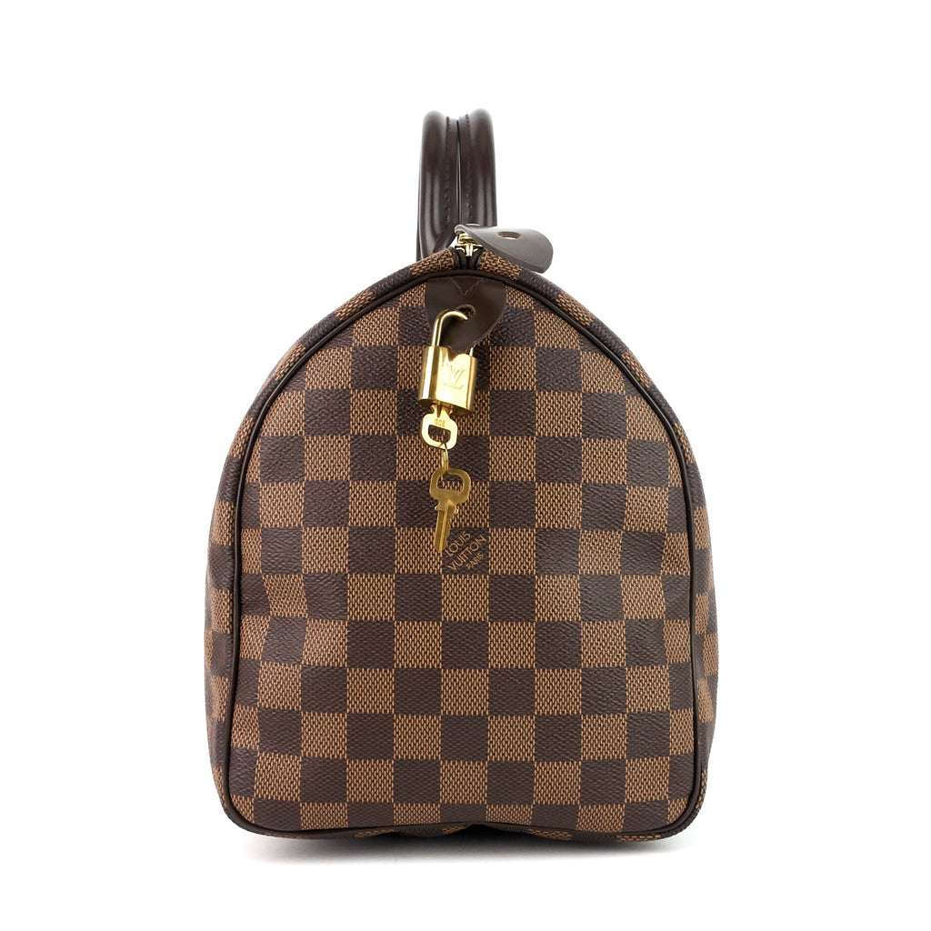 Louis Vuitto Speedy 30 Damier Ebene Canvas Bag