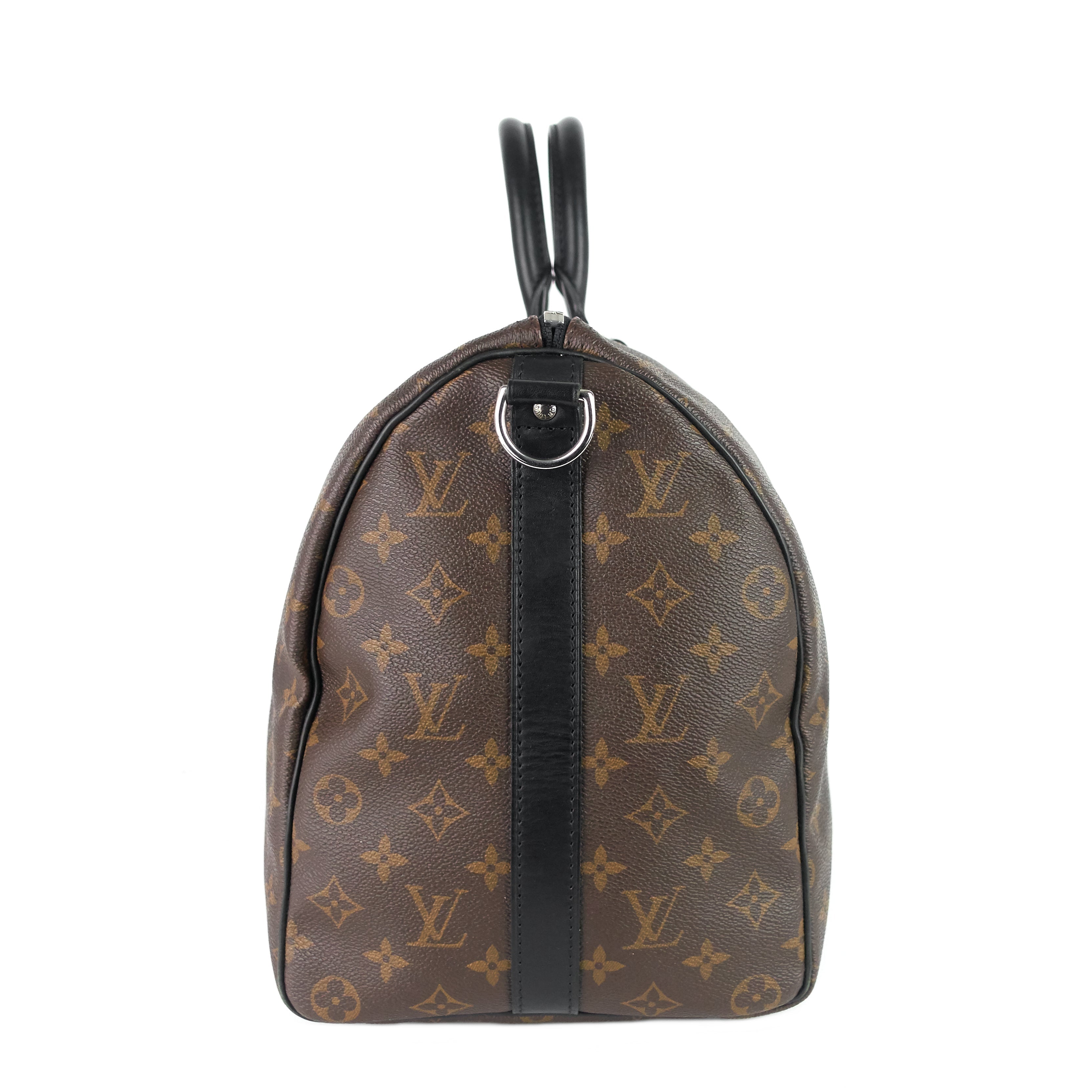 Louis Vuitto Keepall 45 BandouliÃ¨re Macassar Monogram Canvas Bag