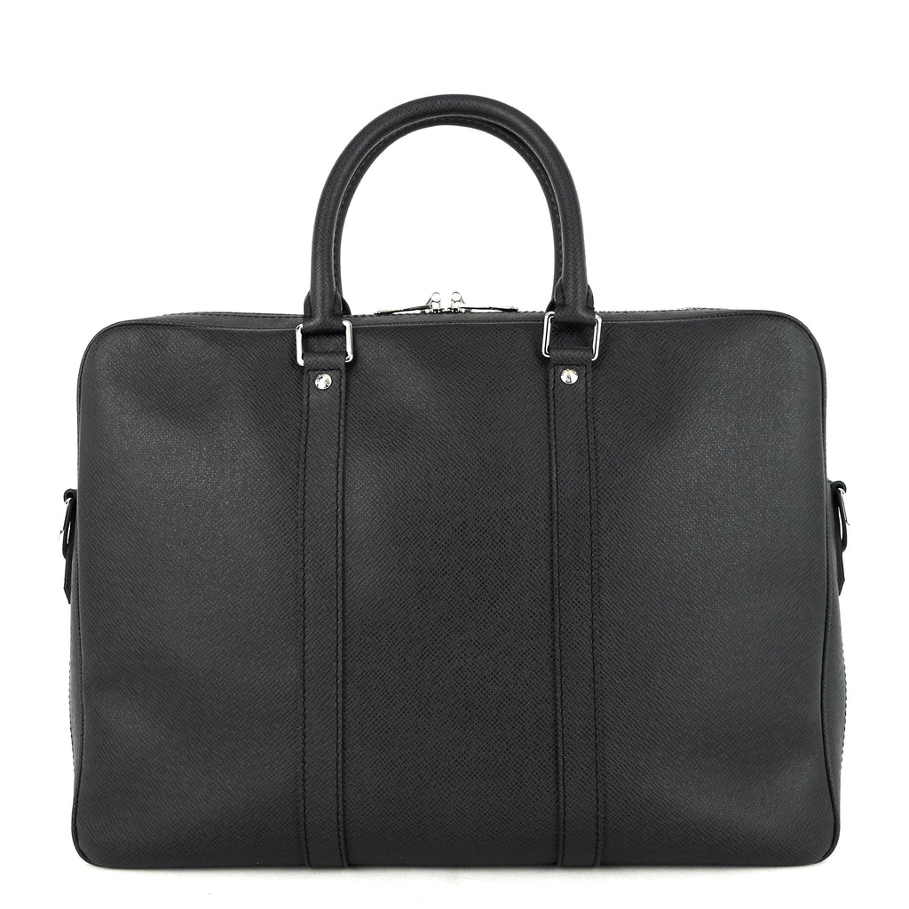 Louis Vuitto Porte-Documents Voyage PM Taiga Leather Briefcase Bag