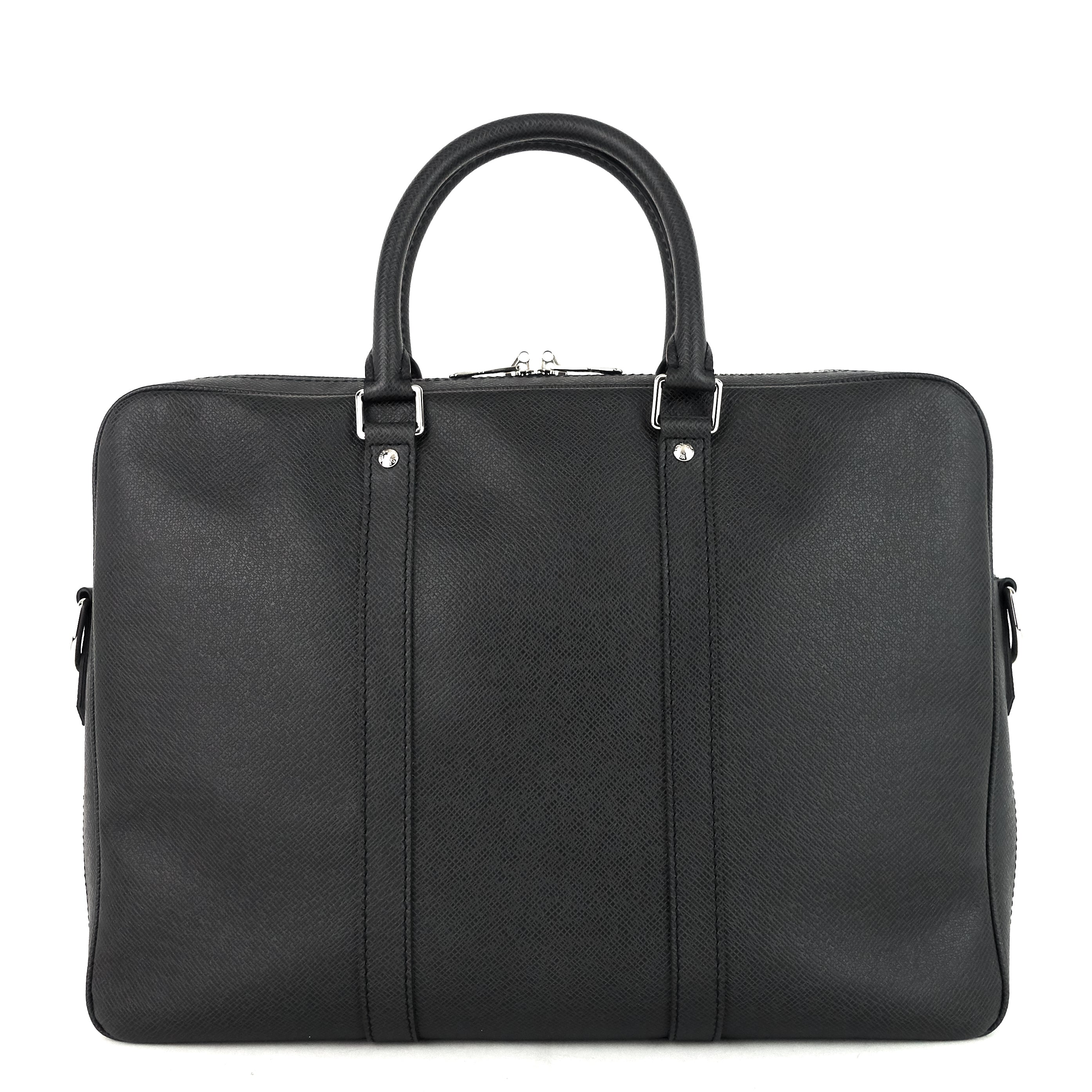 Louis Vuitto Porte-Documents Voyage PM Taiga Leather Briefcase Bag