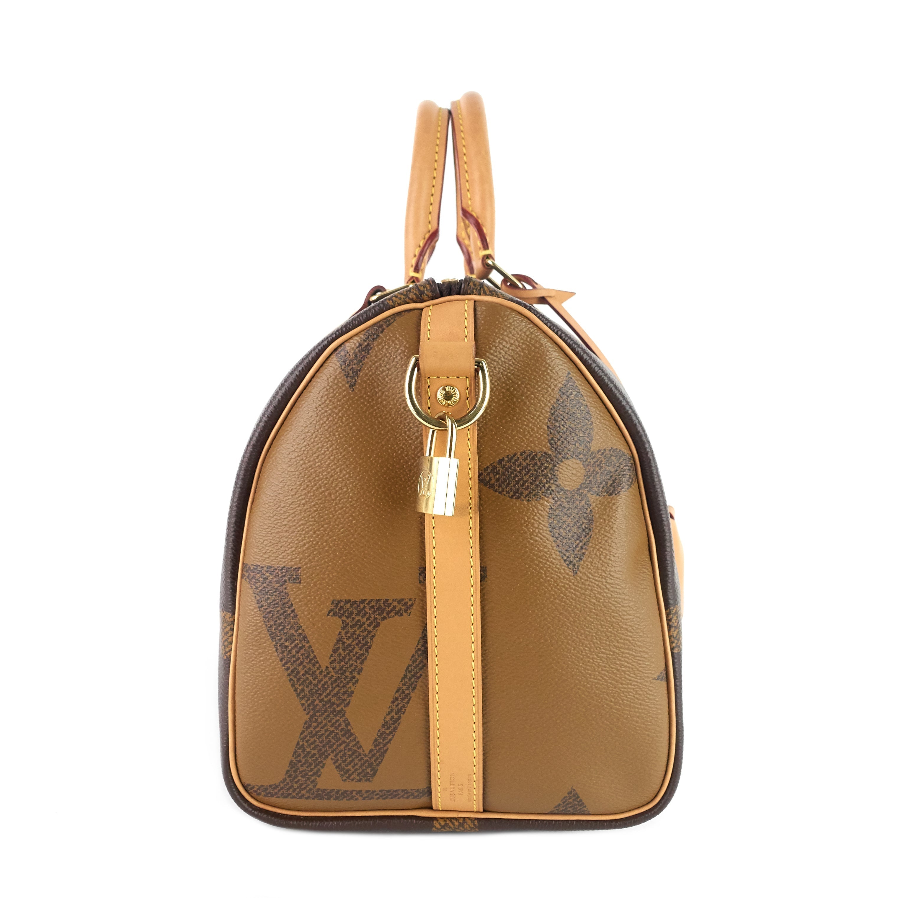 Louis Vuitto Speedy BandouliÃ¨re 30 Monogram Giant Reverse Canvas Bag