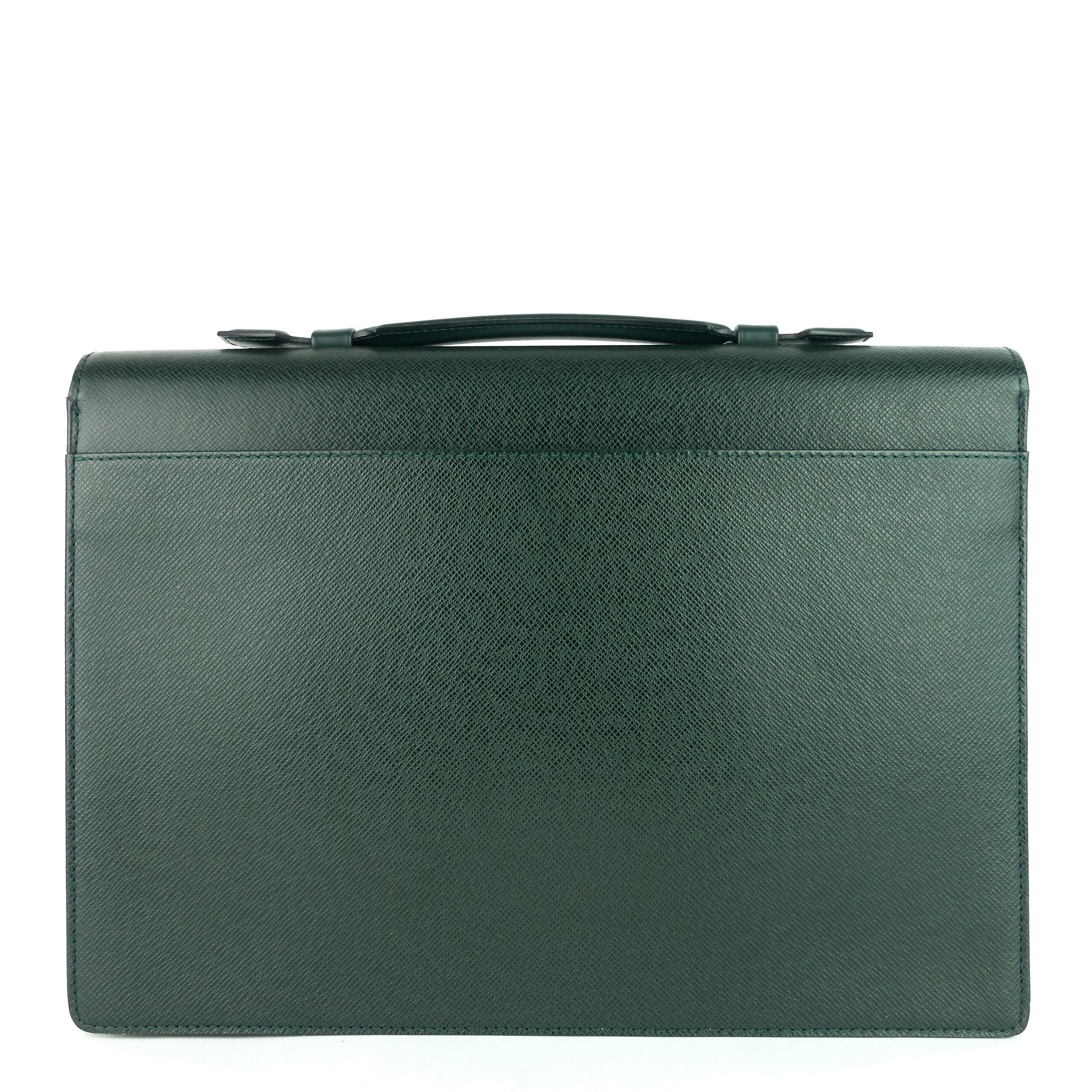 Louis Vuitto Serviette Kourad Taiga Leather Briefcase Bag
