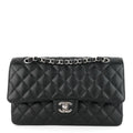 Chanel Double Flap Quilted Caviar Leather Bag